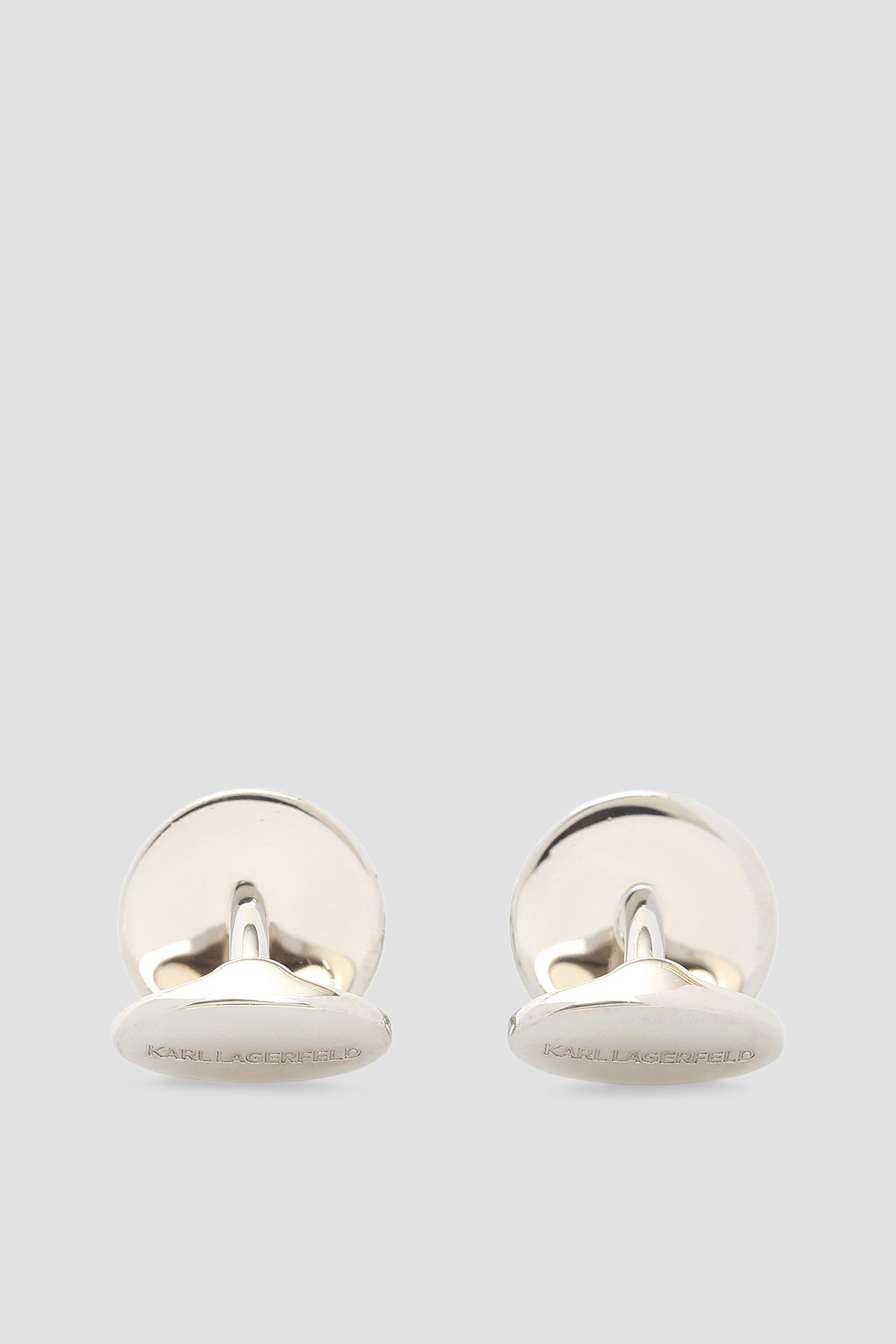 Мужские серебристые запонки Karl Lagerfeld 582189.805702;10