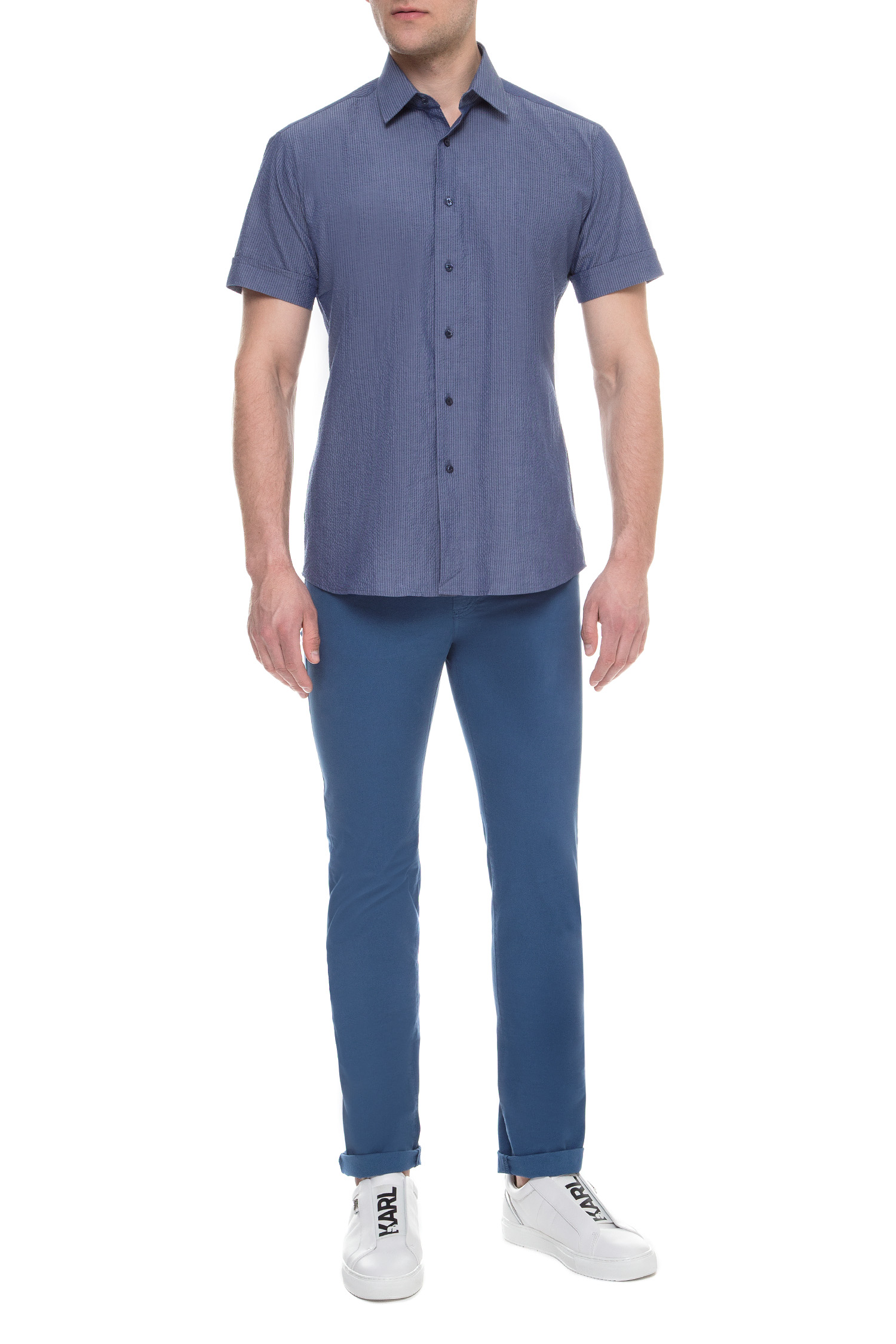 Мужская синяя рубашка Karl Lagerfeld 591622.605500;670