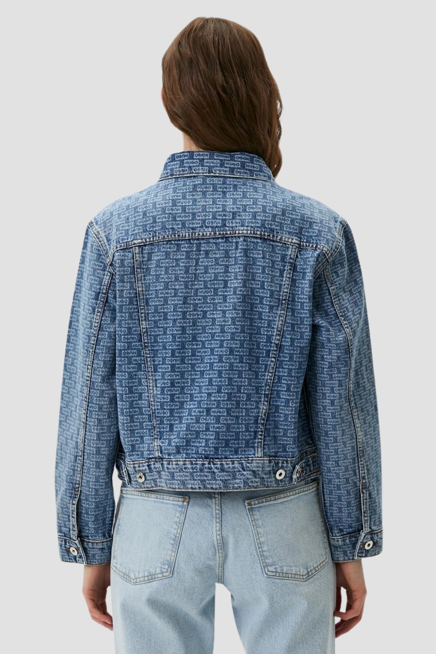 Женская синяя джинсовая куртка с узором HUGO BLUE 50513734;998