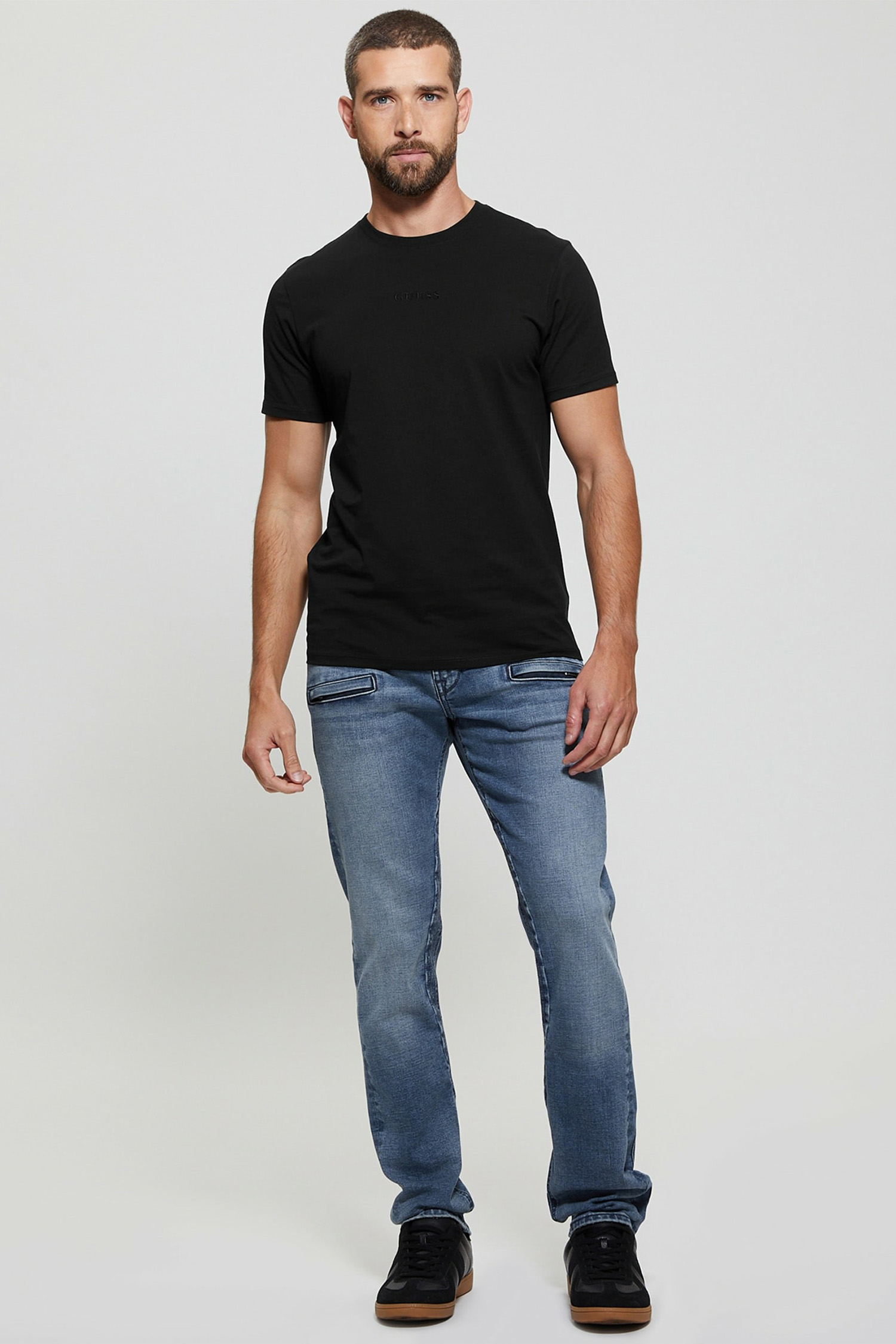 Мужская черная футболка Guess M4GP39.K7HD0;JBLK