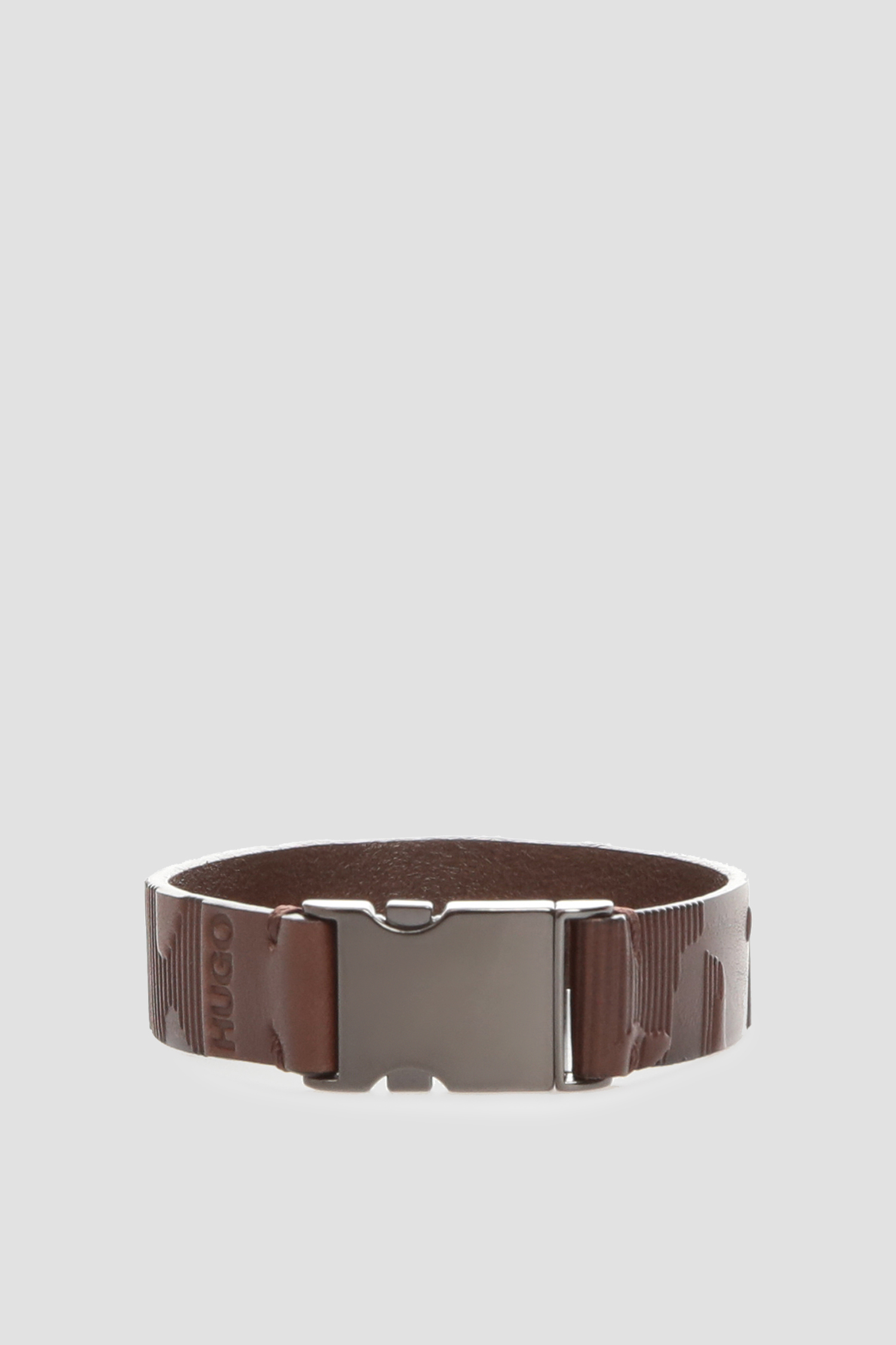Женский коричневый кожаный браслет HUGO 50417219;201