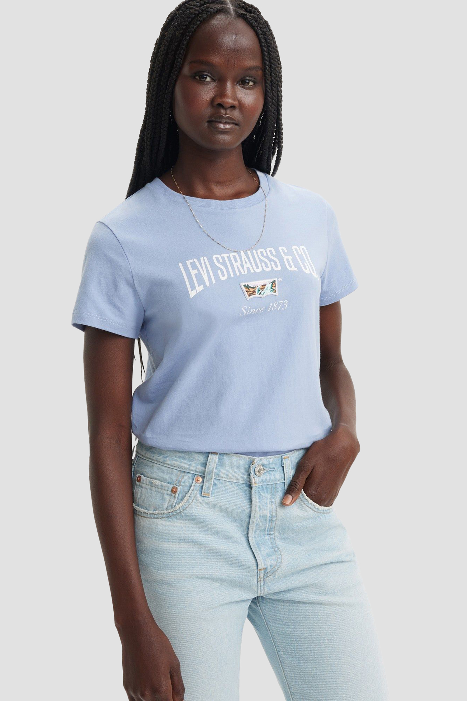 Женская голубая футболка Levi’s® 17369;2801
