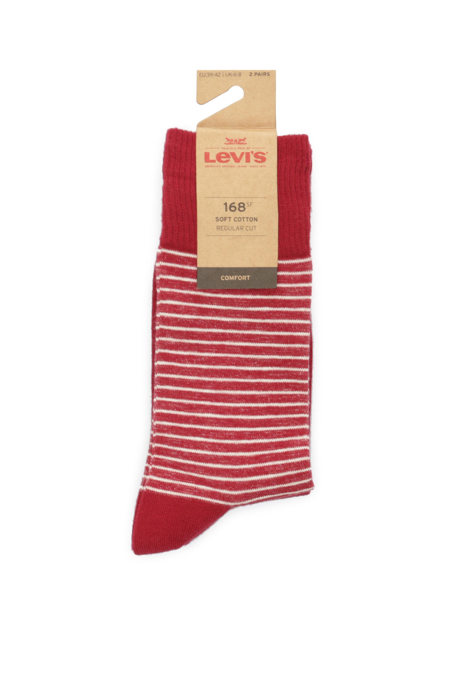 Мужские красные носки (2 пары) Levi’s® 63018001;072