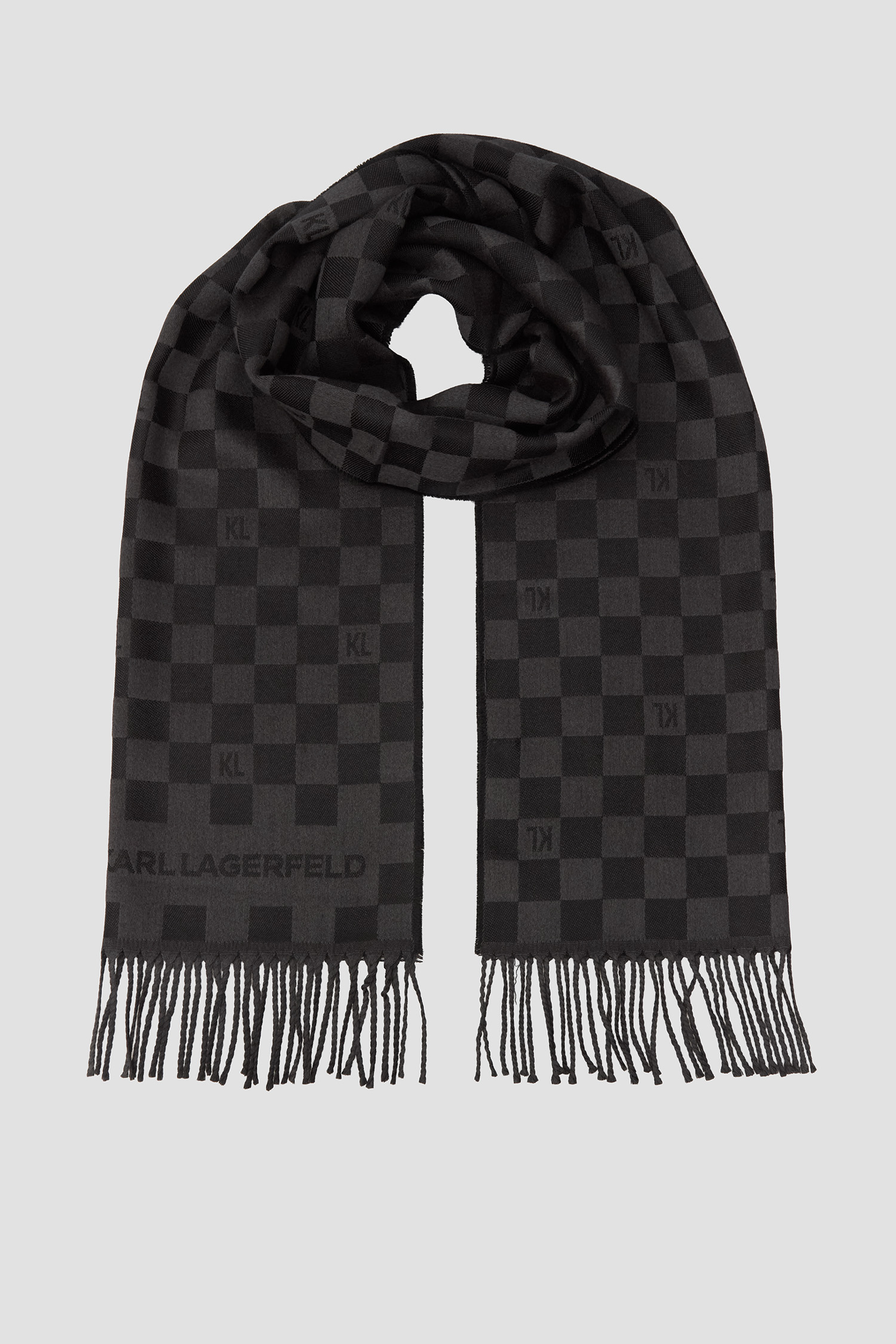 Чоловічий вовняний картатий шарф Karl Lagerfeld 554131.805001;990