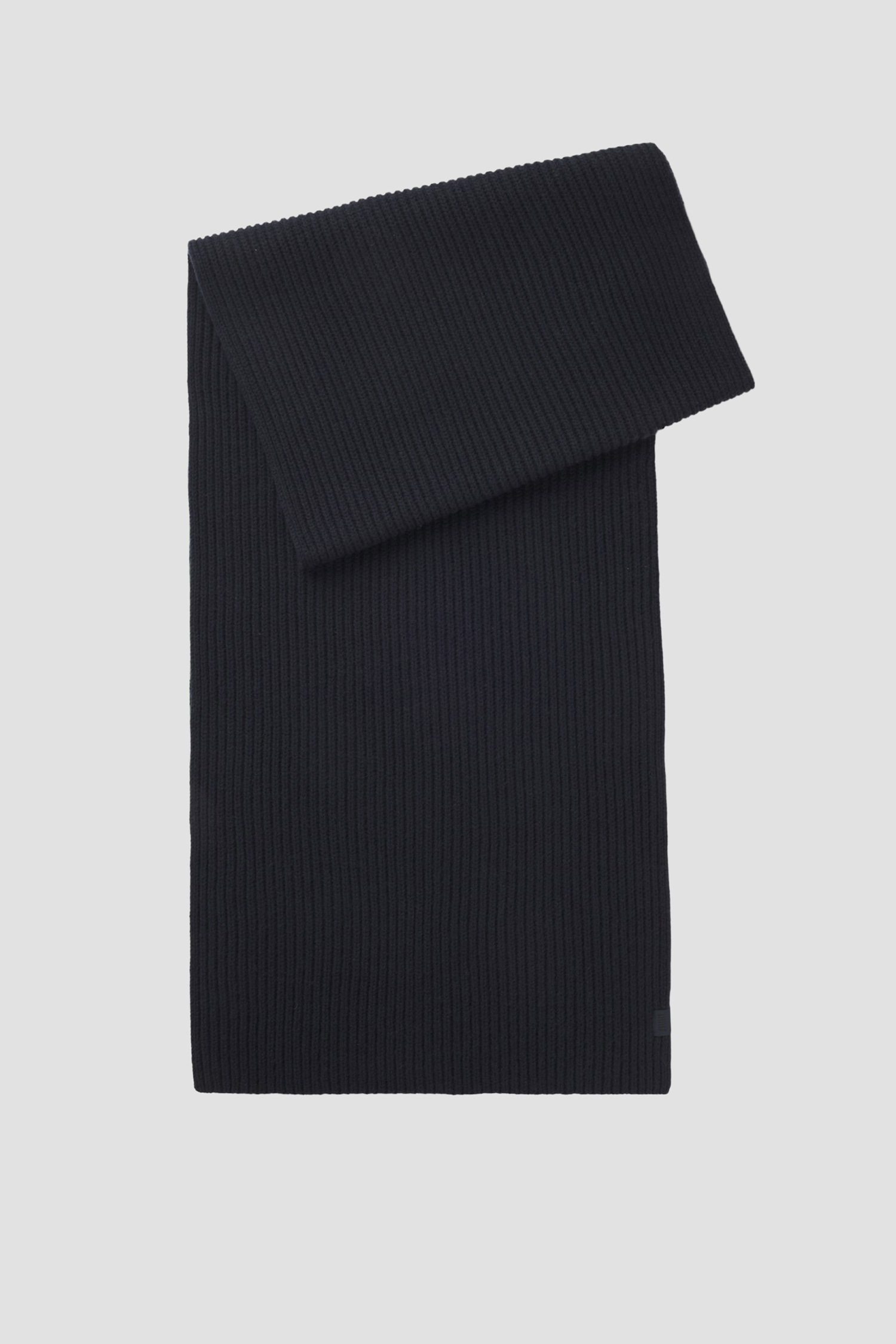 Мужской черный шерстяной шарф BOSS 50552883;409