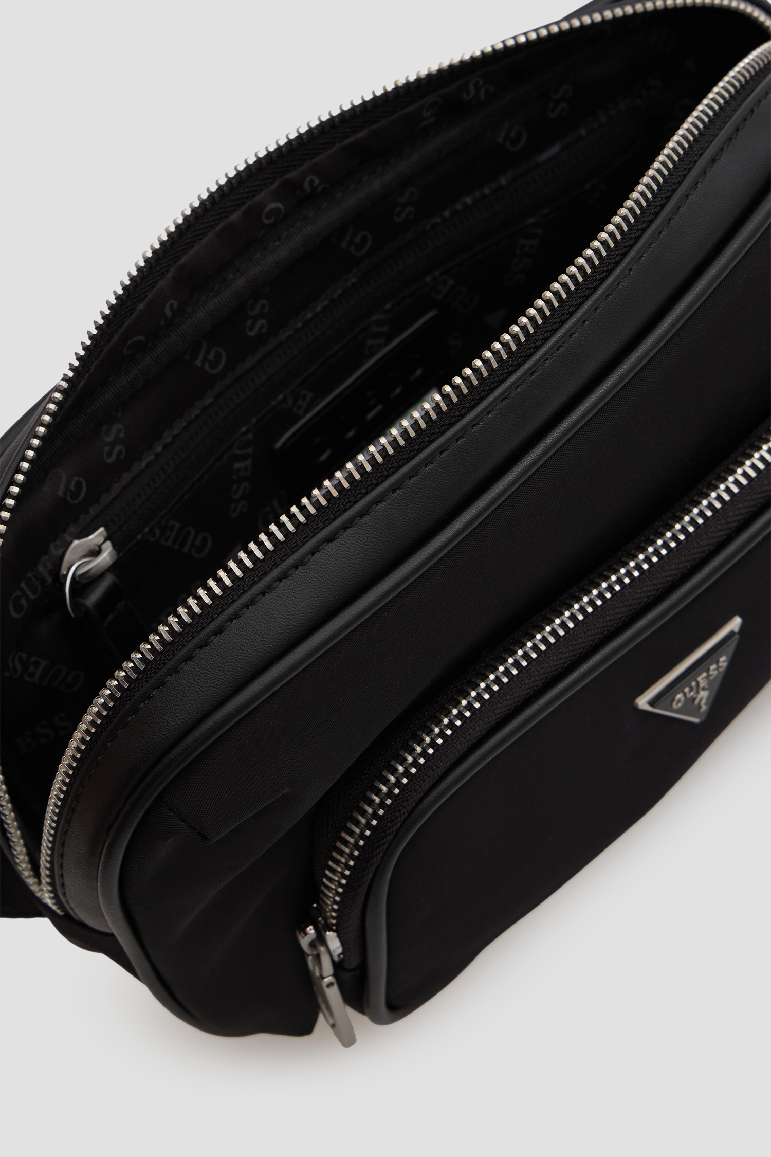Чоловіча чорна поясна сумка Guess HMMINY.P6331;BLA