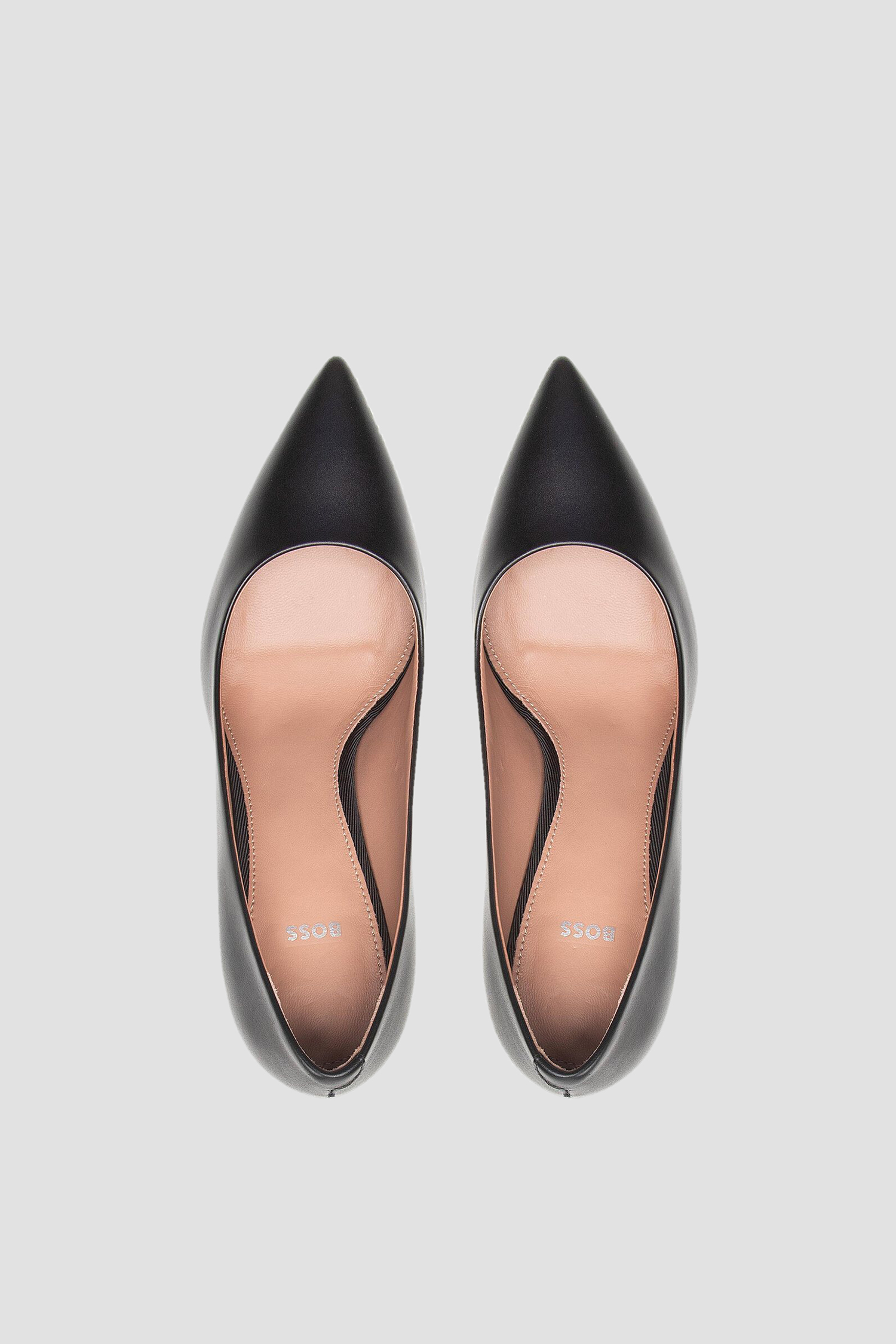 Женские черные кожаные лодочки BOSS 50470445;001