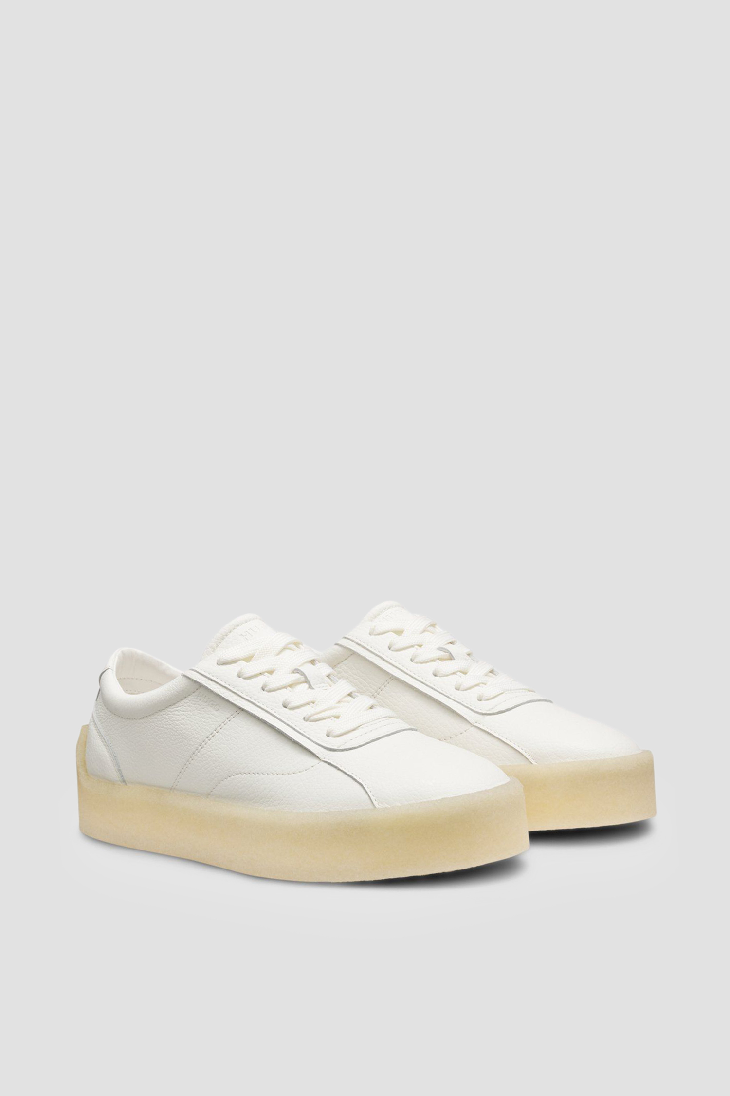 Мужские белые кожаные сникерсы HUGO 50557732;100