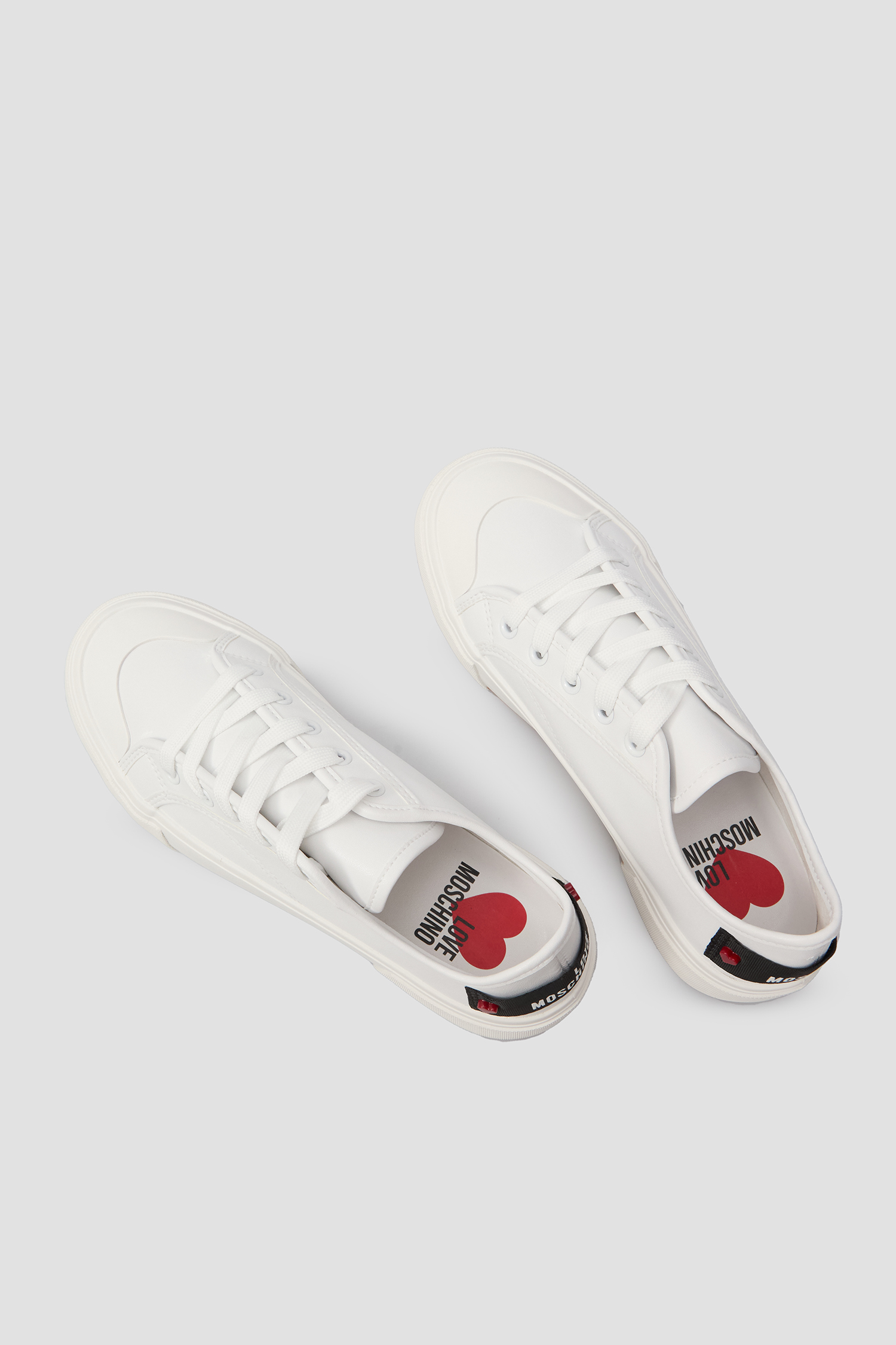 Жіночі білі шкіряні снікерси Moschino JA15012G1M.IA0;100