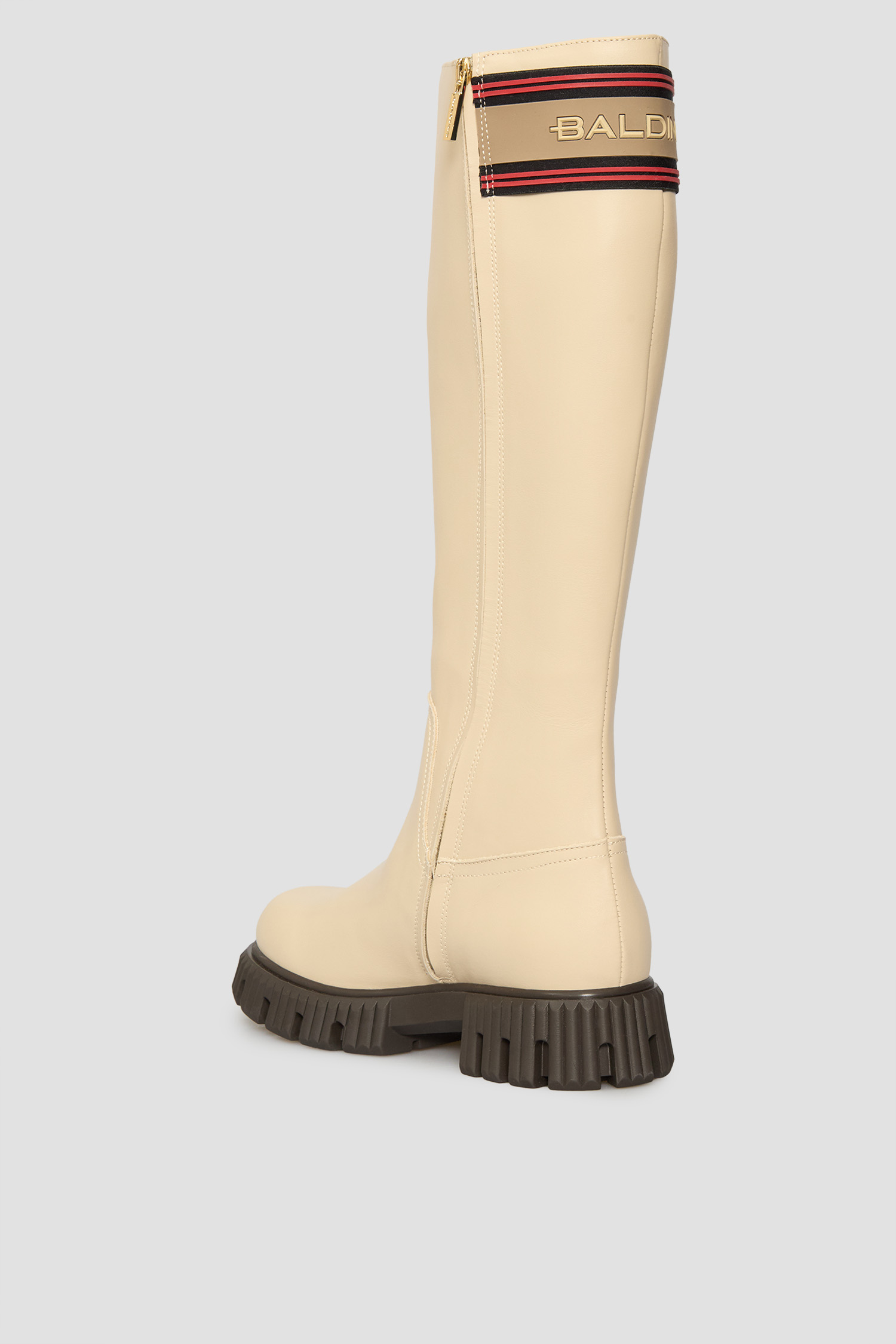 Женские бежевые кожаные сапоги BALDININI D6B550E1VTEL;9012