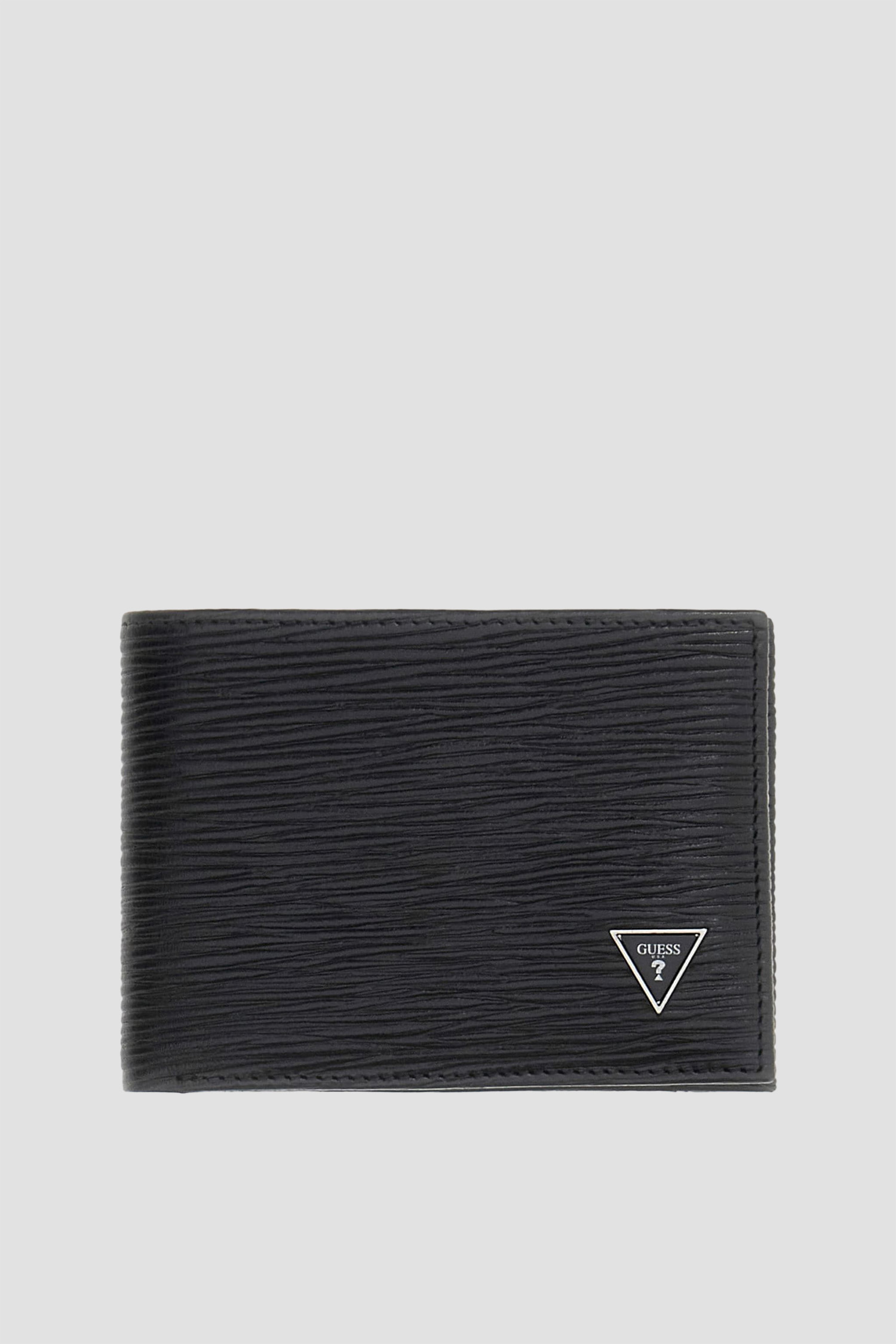 Чоловічий чорний шкіряний гаманець Guess SMMIPR.LEA92;BLA