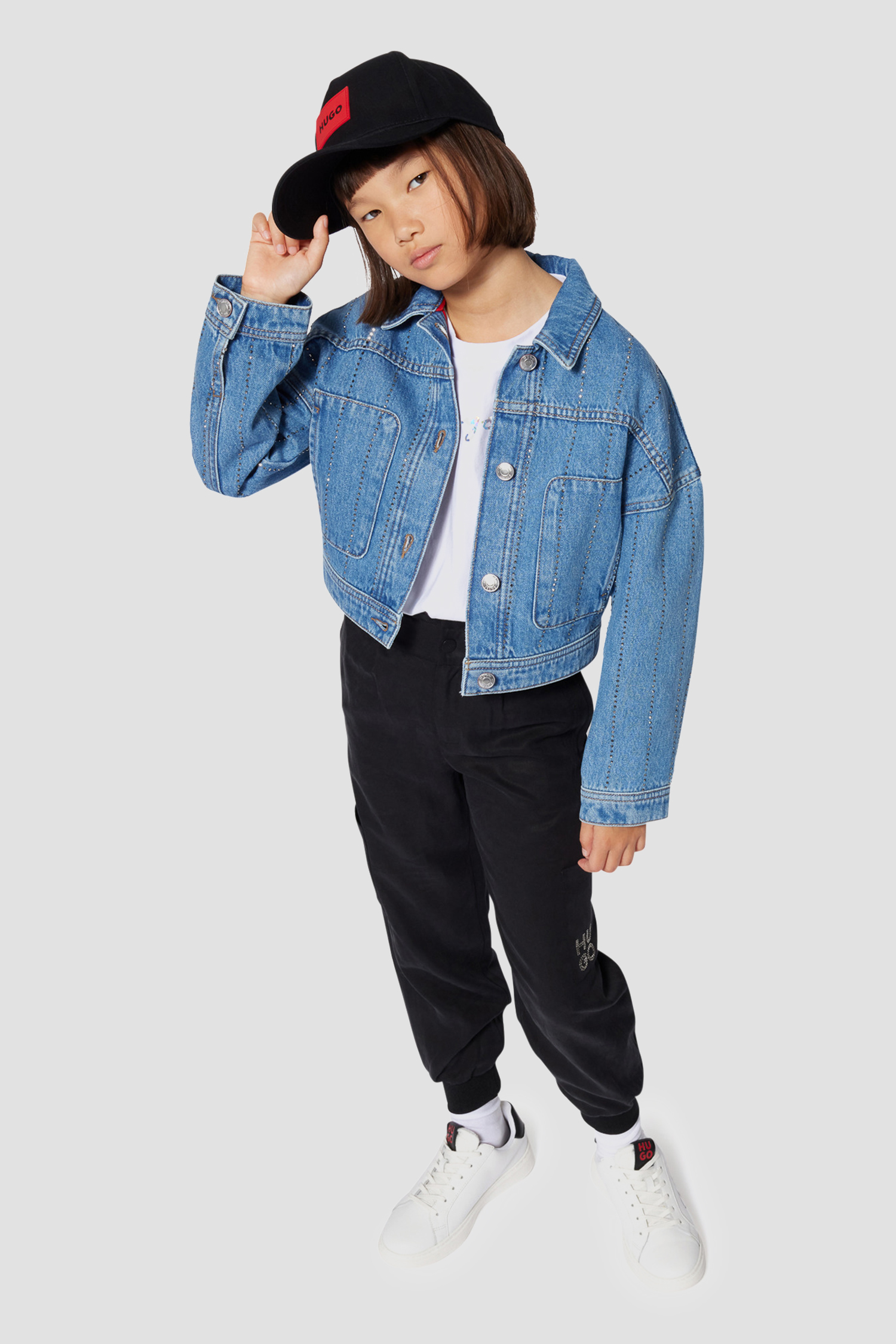 Дитячі чорні брюки HUGO kids G00400;09B