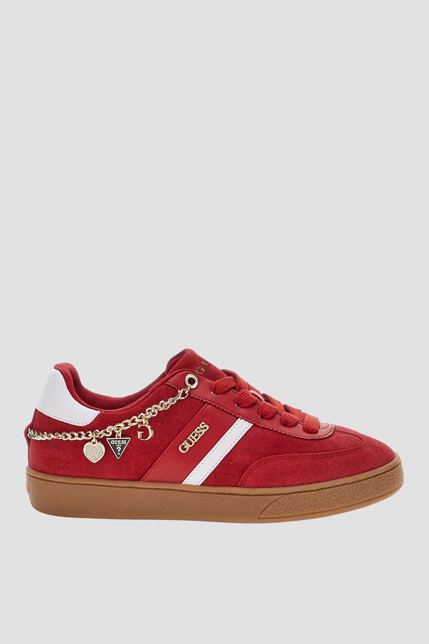 Жіночі червоні замшеві снікерси Guess FLTNAO.SUE12;RED