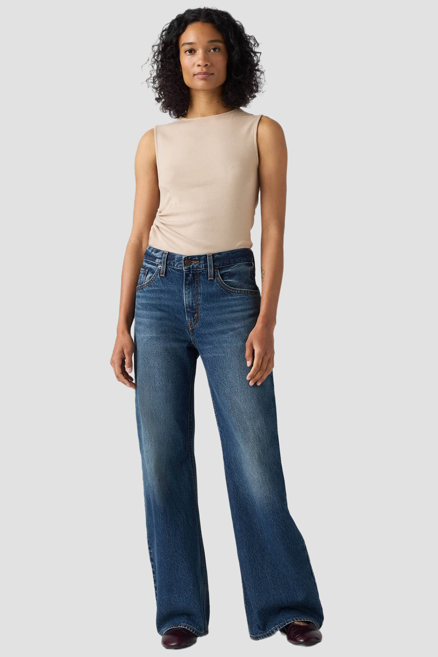 Женские синие джинсы Loose Boot Levi’s® 005DO;0005