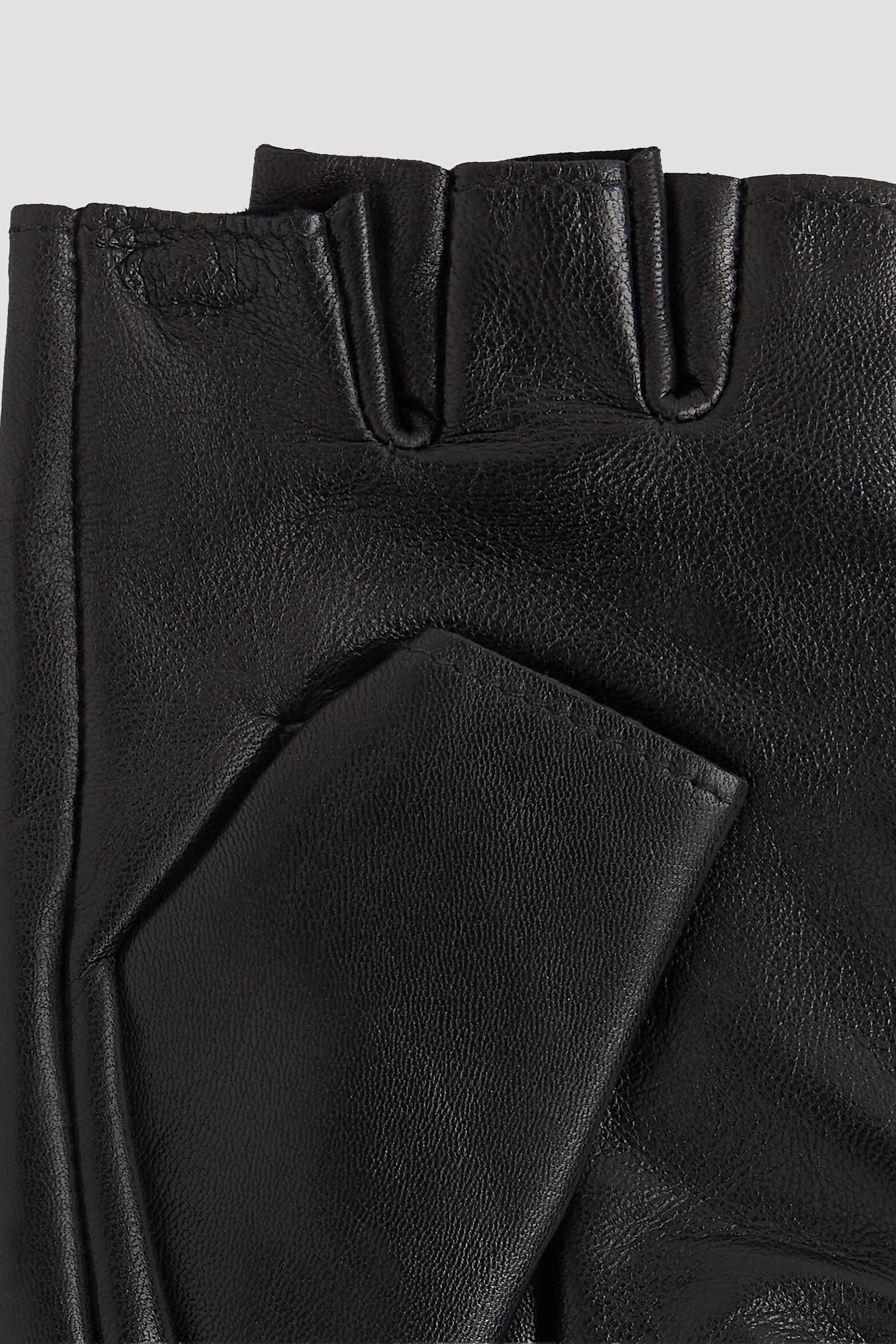 Мужские черные кожаные митенки Karl Lagerfeld A3M33073;999