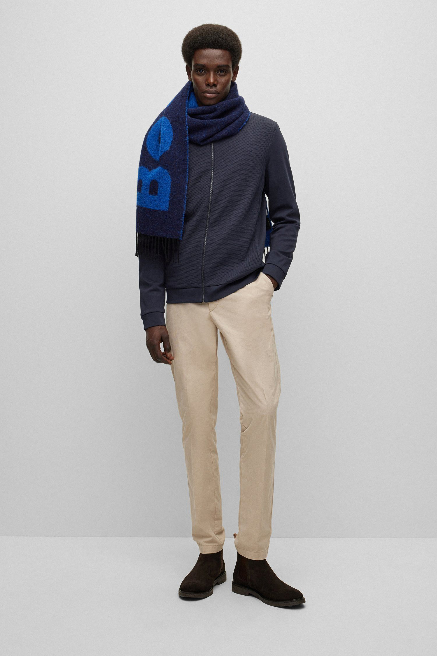 Чоловіча темно-синя спортивна кофта BOSS 50468543;404