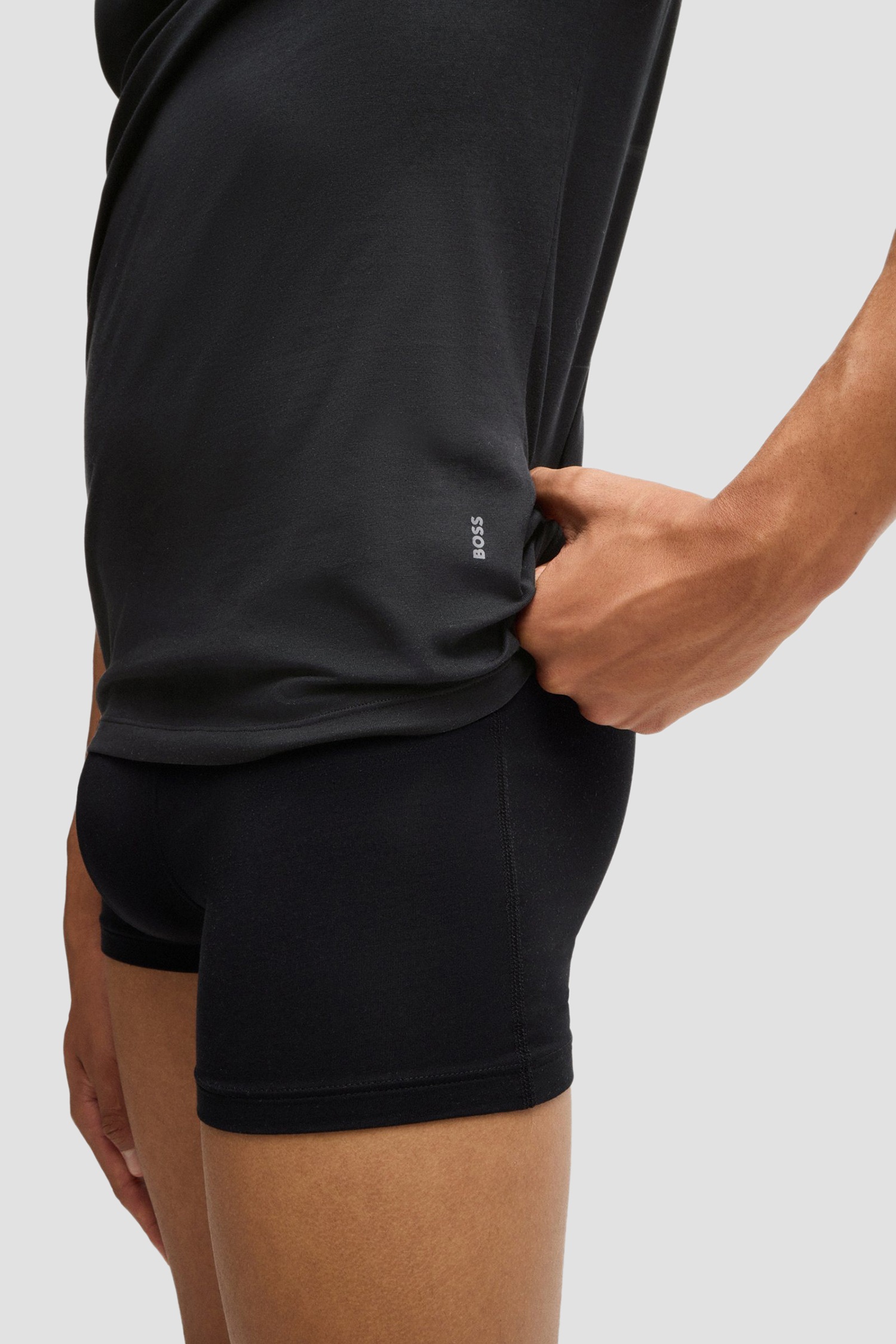 Мужская черная футболка (2 шт) BOSS 50475276;001