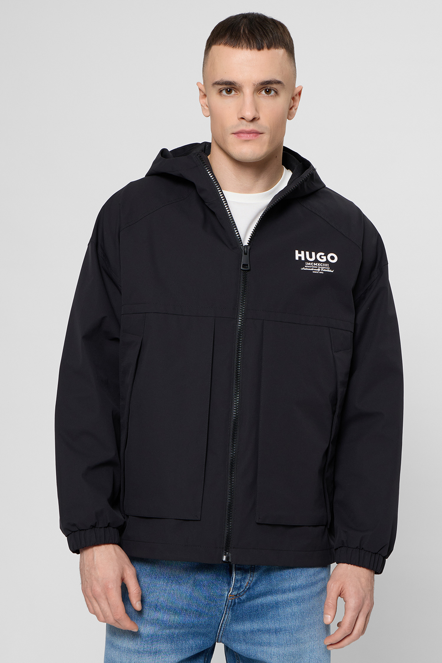 Мужская черная ветровка HUGO BLUE 50548719;001