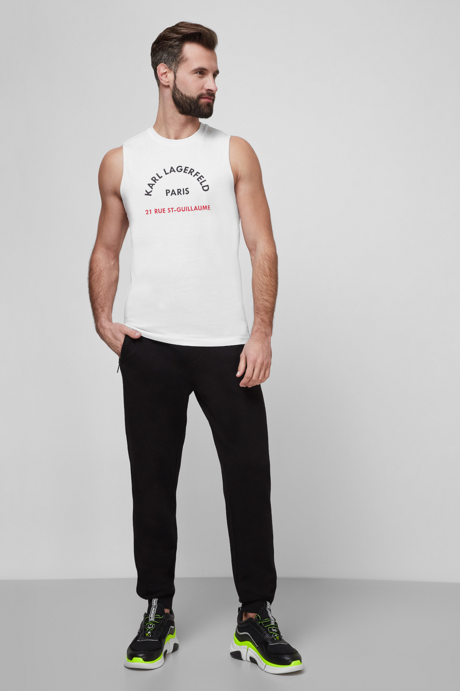 Мужская белая майка Karl Lagerfeld 511224.755070;10