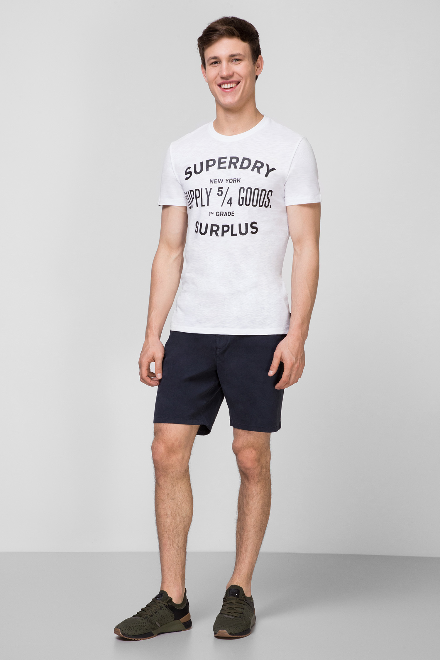 Мужская белая футболка SuperDry M1010113A;RAV