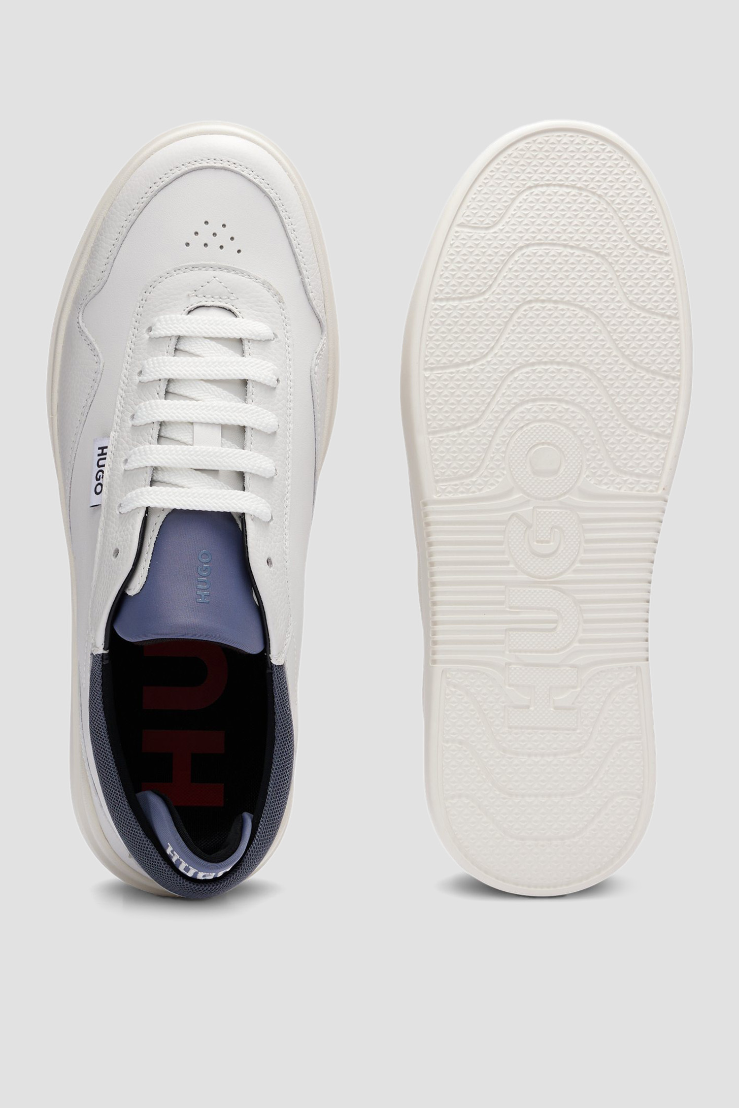 Чоловічі білі шкіряни снікерси HUGO 50516931;104