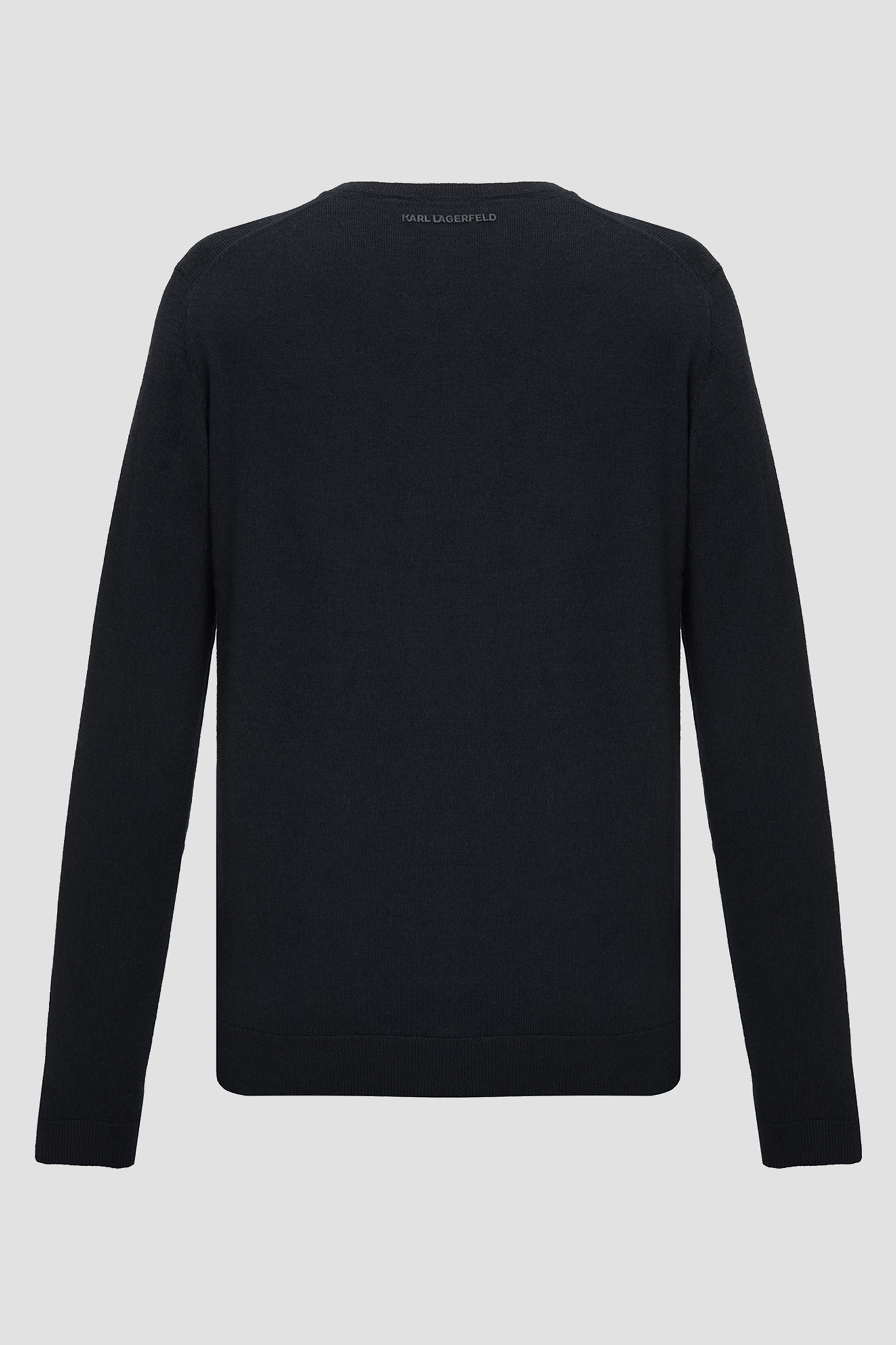 Мужской черный шерстяной джемпер Karl Lagerfeld 544399.655000;990