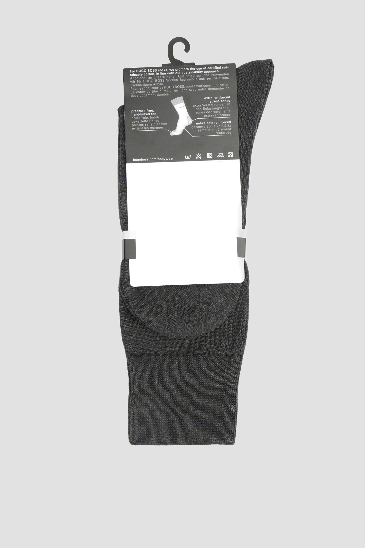 Чоловічі темно-сірі шкарпетки BOSS 50388433;012