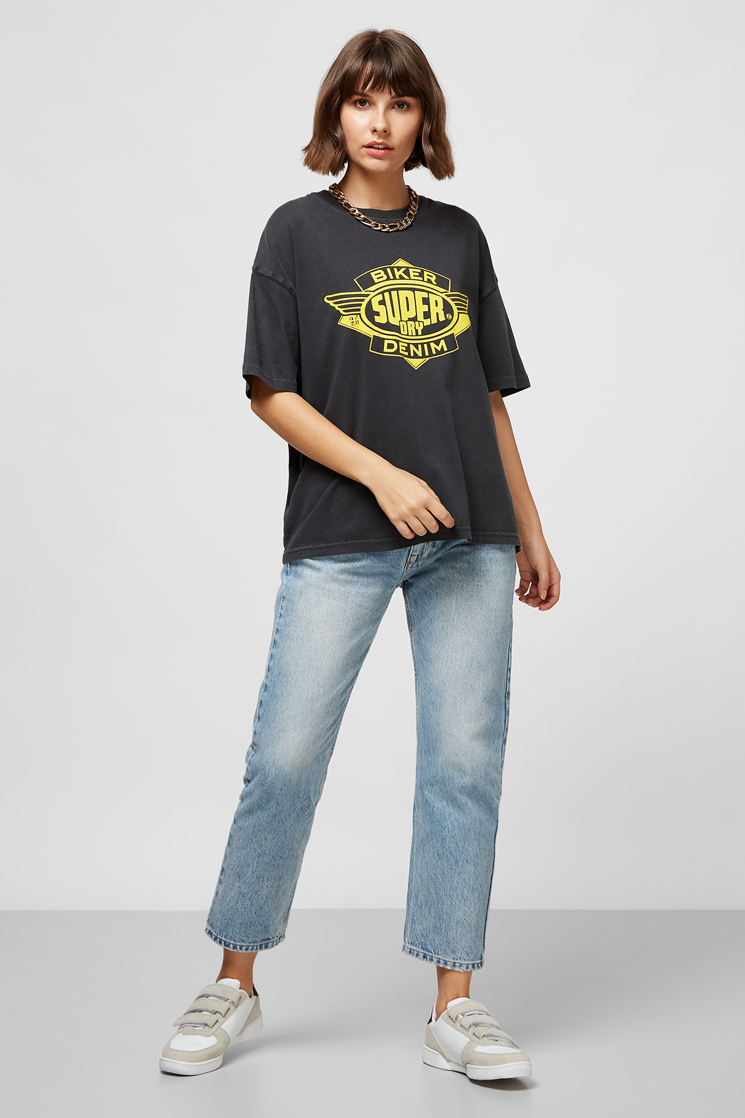 Женская темно-серая футболка SuperDry W6010316A;S0Q