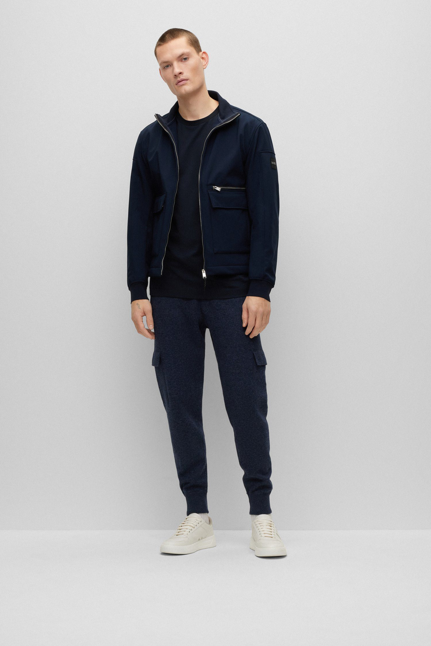 Чоловіча темно-синя футболка BOSS 50468347;404