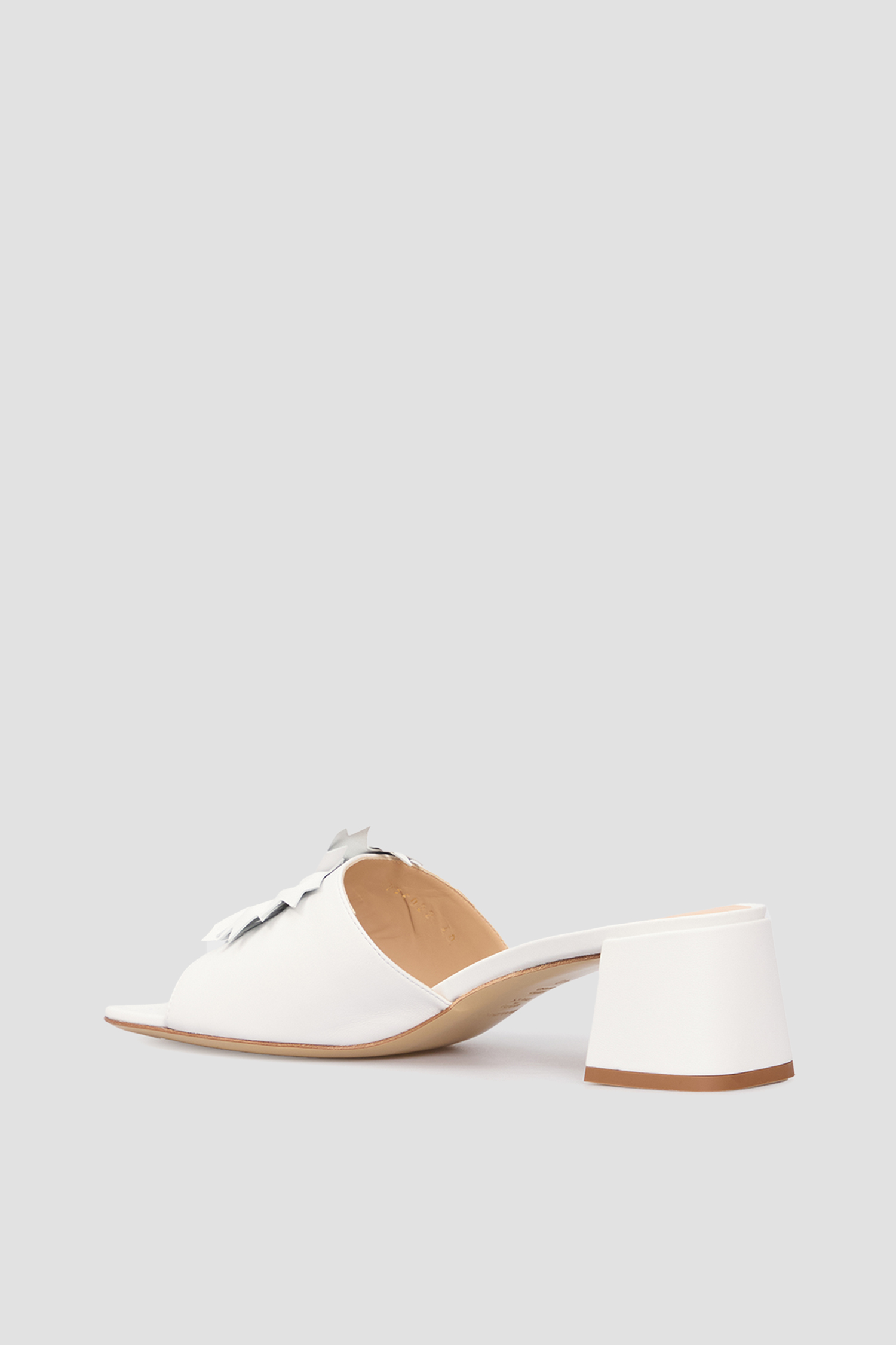 Жіночі білі шкіряні мюлі BALDININI D5E022P5NAPP;9001