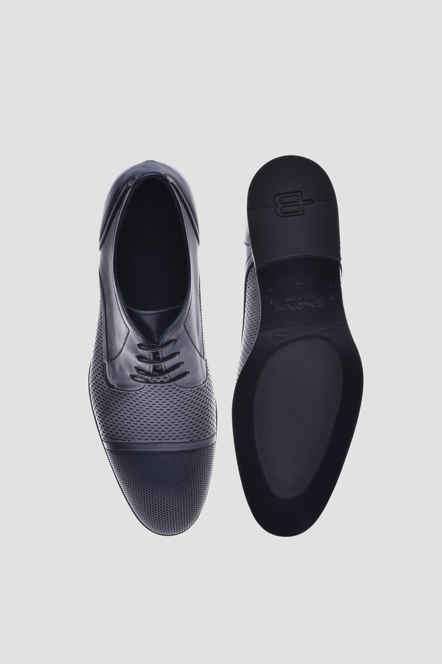 Чоловічі темно-сині шкіряні дербі BALDININI U4E251P1VIFO;1505