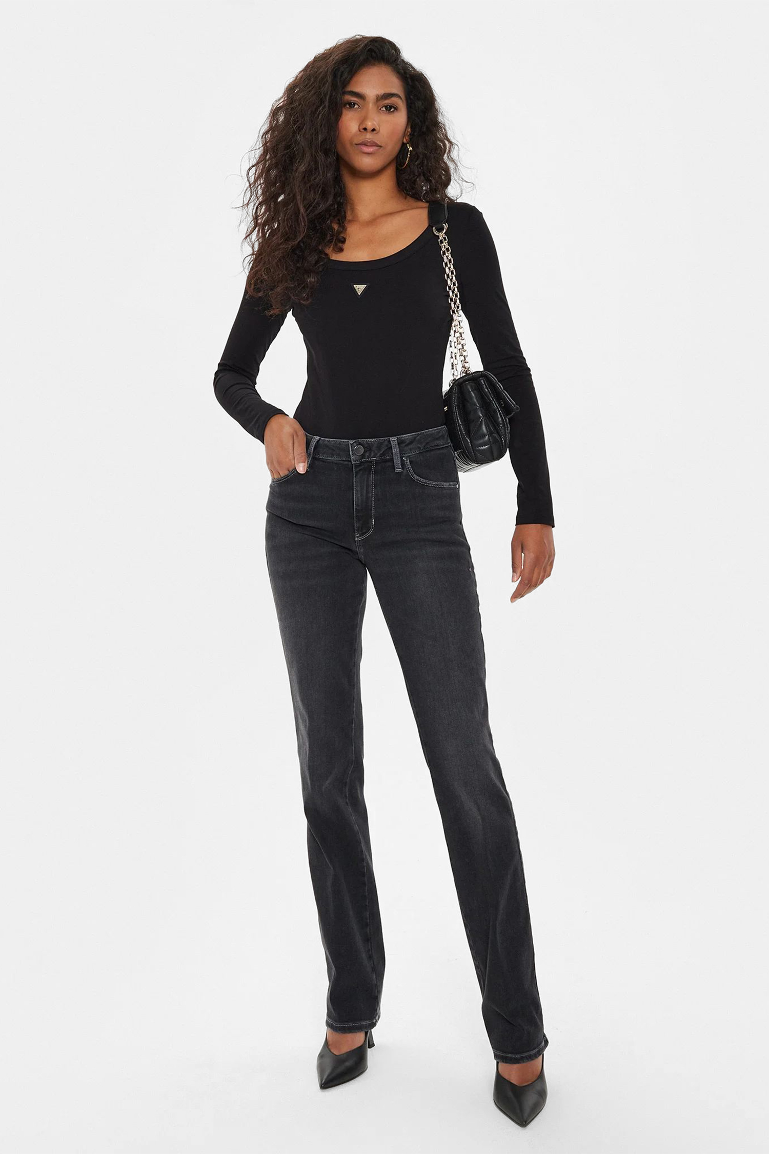 Женские черные джинсы Guess W4YA0I.D5DY1;C0UN