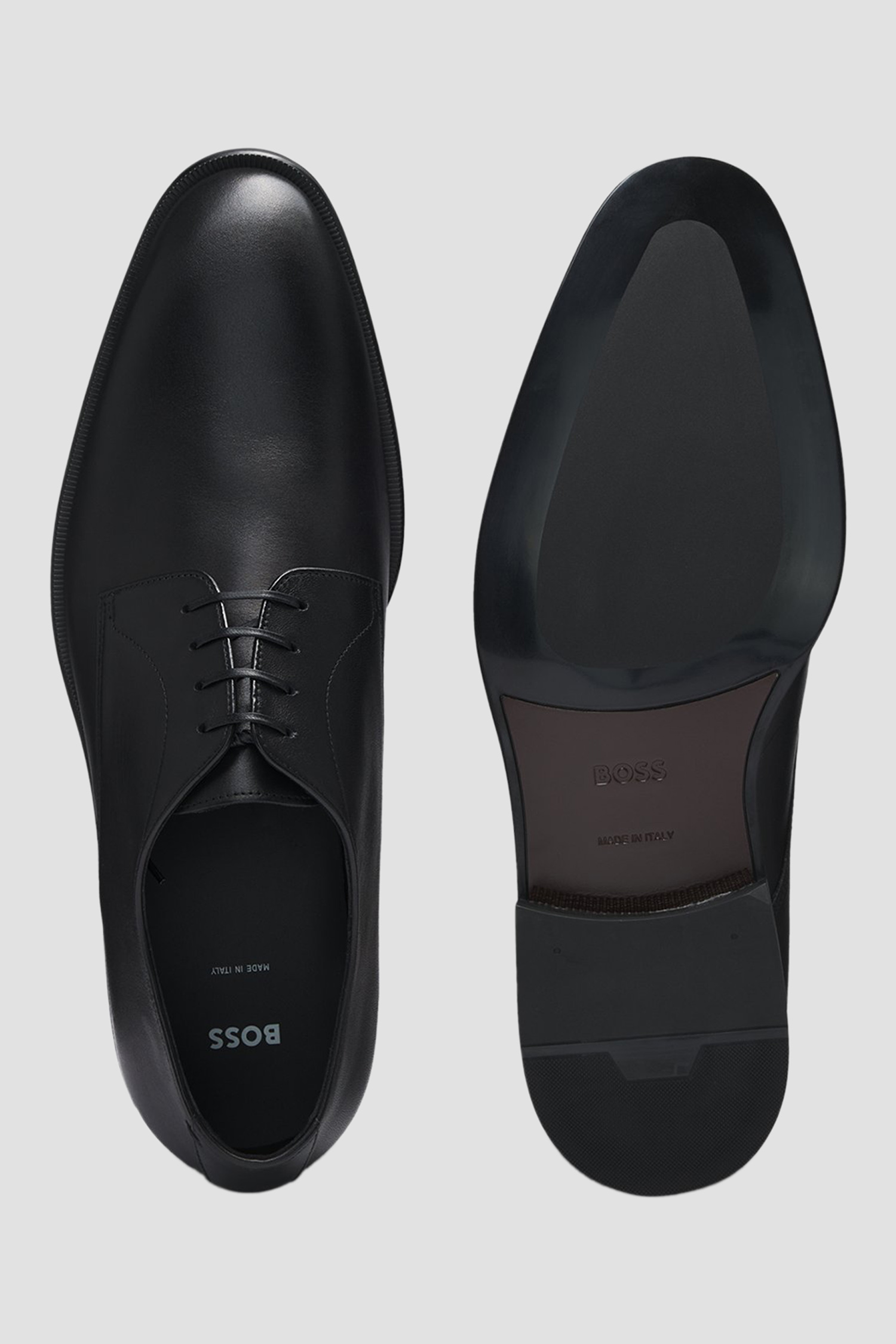 Чоловічі чорні шкіряні дербі BOSS 50536535;001