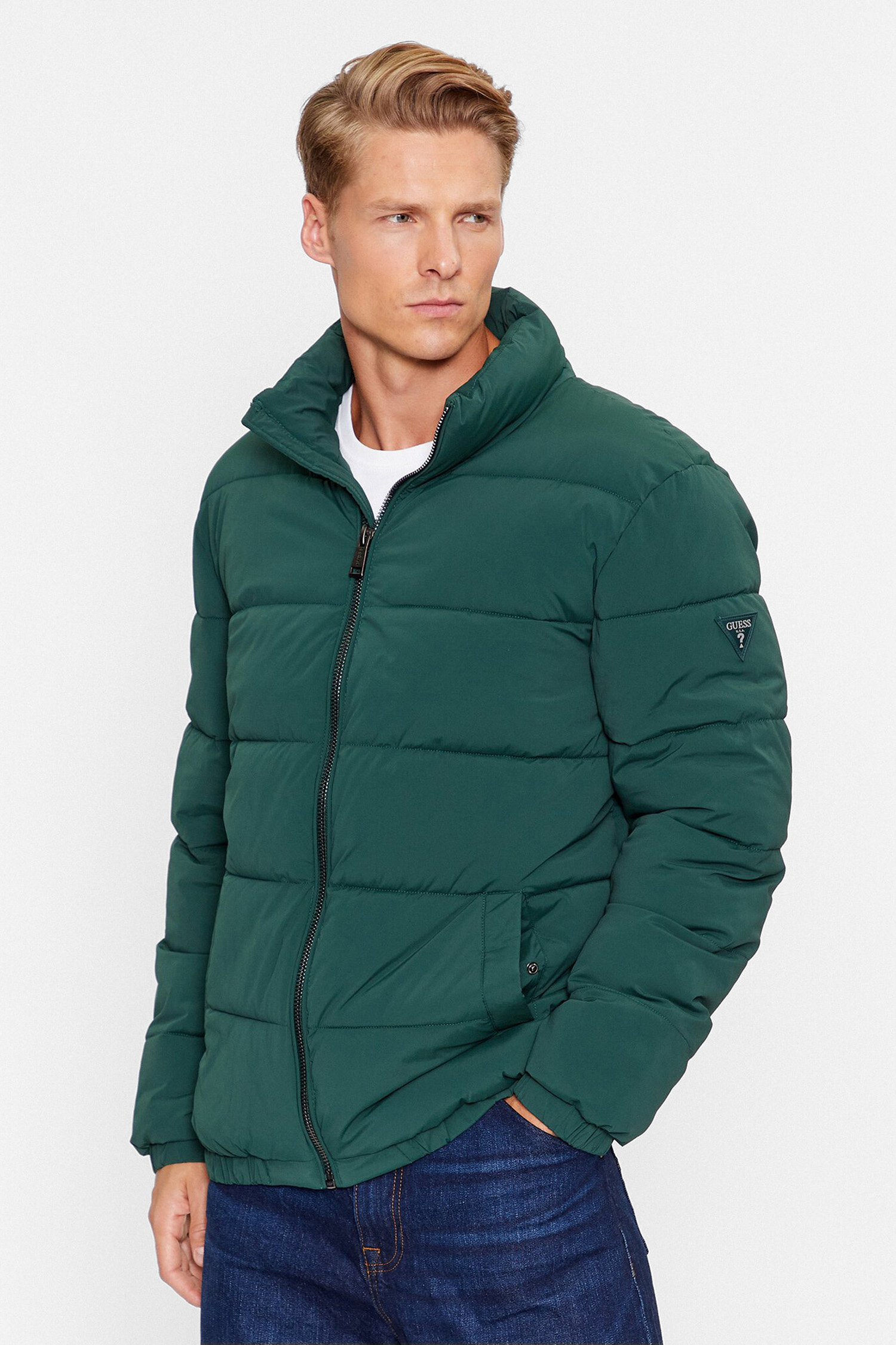 Мужская зеленая куртка Guess M3BL18.WFOU2;G8U1