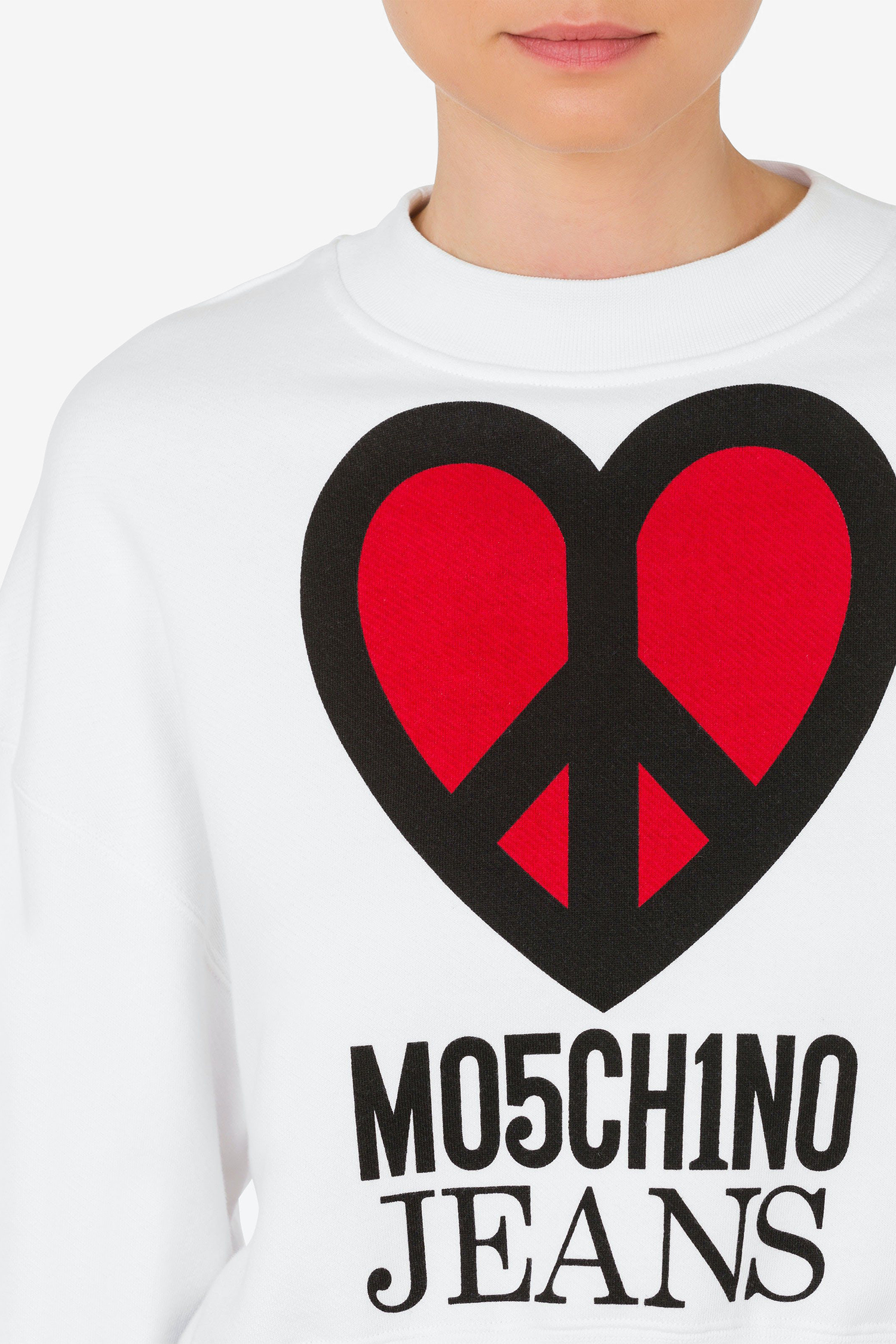 Жіночий білий світшот Moschino J1714.3256;4001