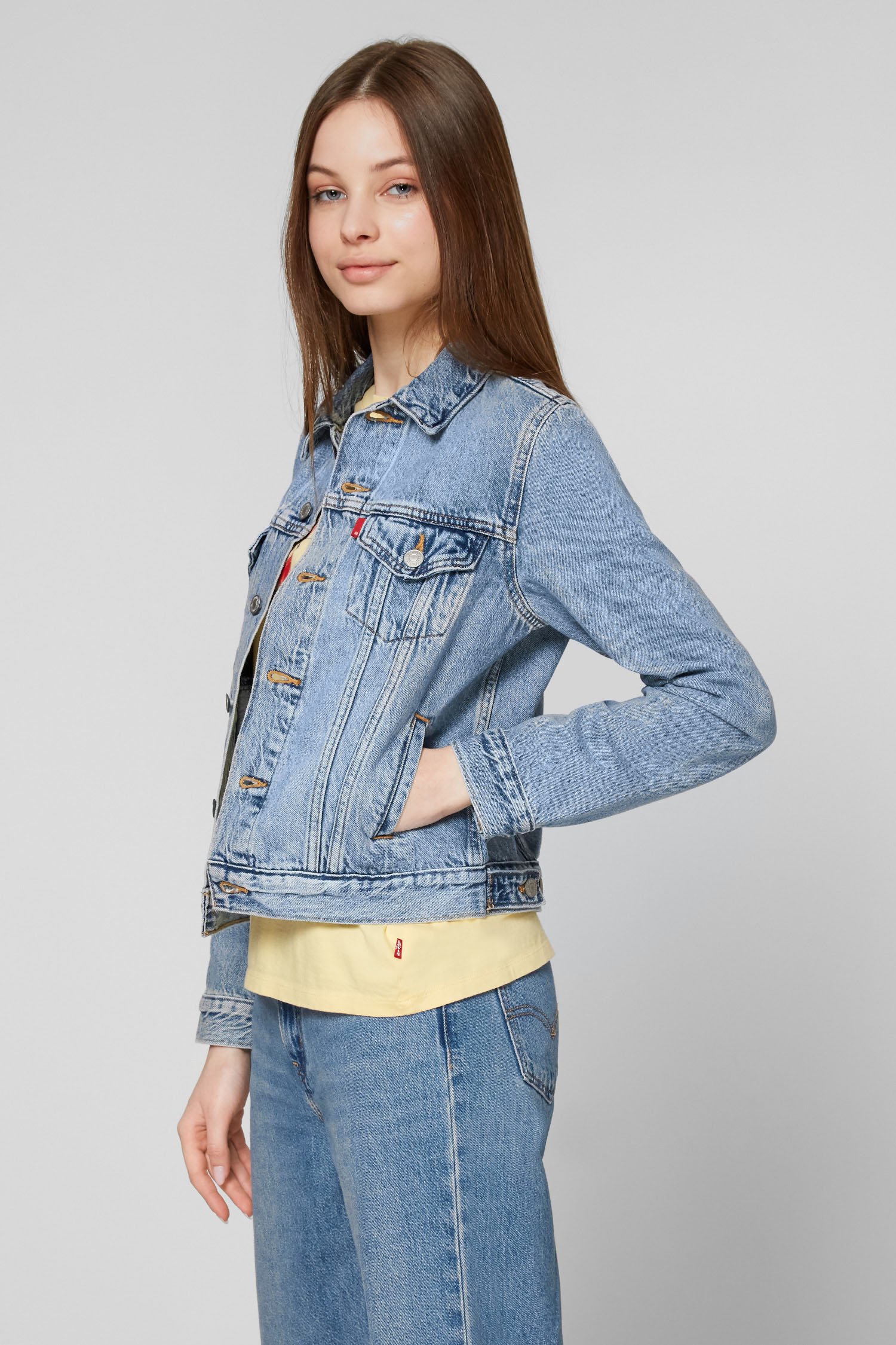 Голубая джинсовая куртка для девушек Levi’s® 29945;0100