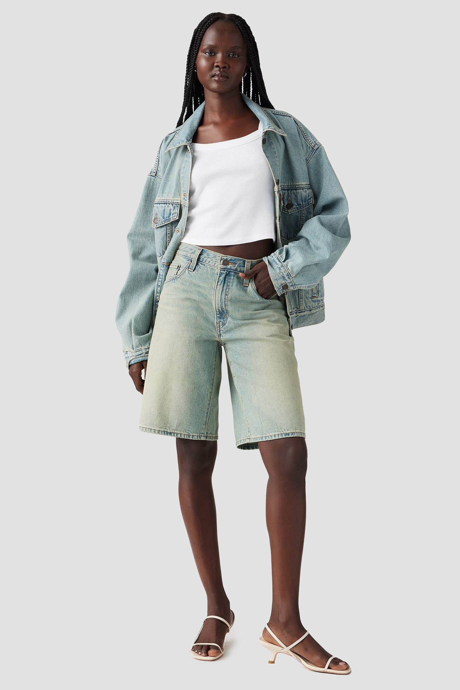 Женские голубые джинсовые шорты Baggy Dad Levi’s® 000MJ;0002