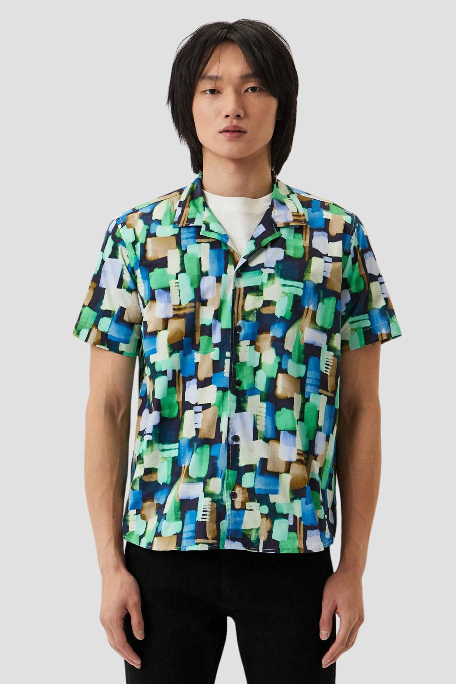 Мужская рубашка с узором Karl Lagerfeld 541607.605521;695