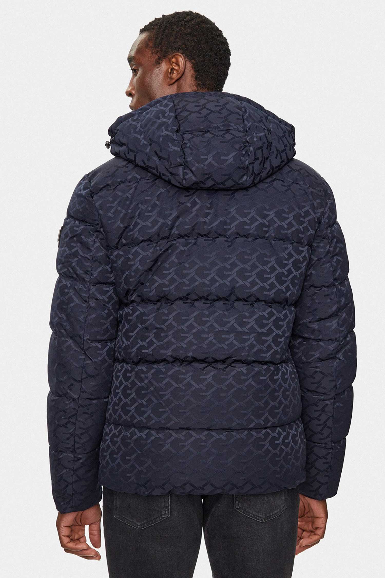 Чоловіча темно-синя куртка з візерунком Guess M4BL42.WG9L2;FB8G