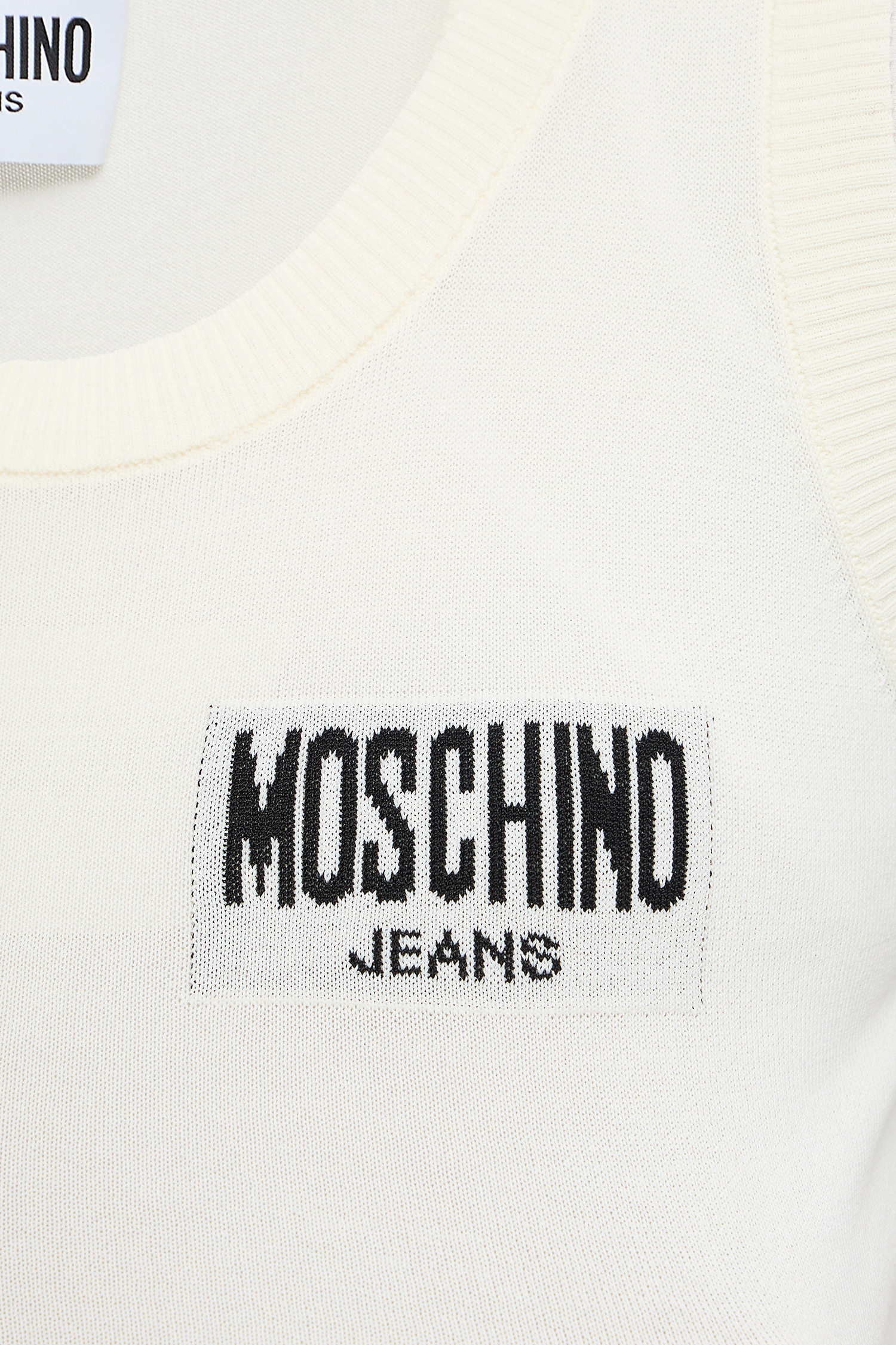 Женский белый топ Moschino V0886.3207;2003