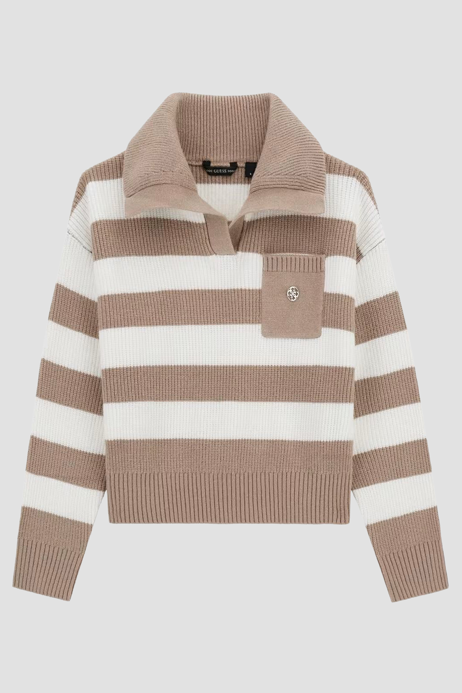 Детское бежевое поло в полоску Guess Kids J5YR05.Z3FU0;S12G