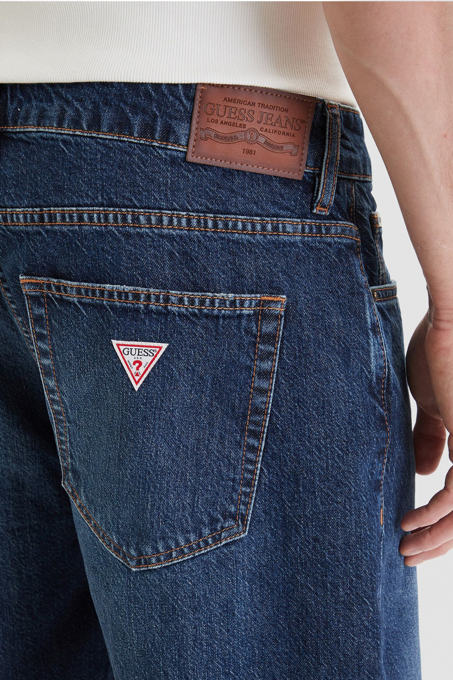 Чоловічі сині джинсові шорти Guess Jeans M6GD37.D5M5U;GJEW