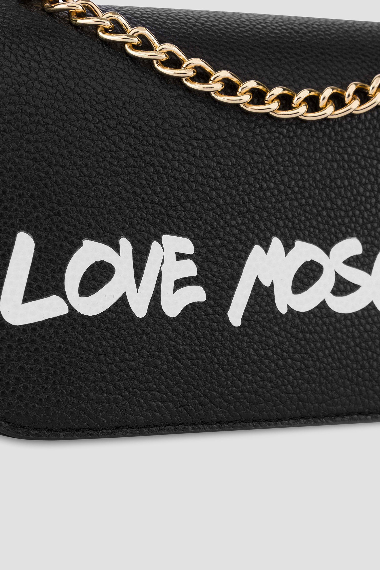 Женская черная кожаная сумка Moschino JC4254PP0H.K13;00A