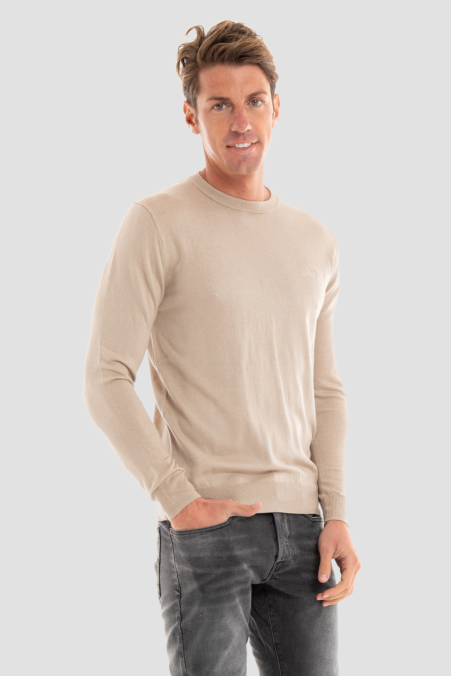 Мужской бежевый джемпер Guess M2YR03.Z3052;G1CA