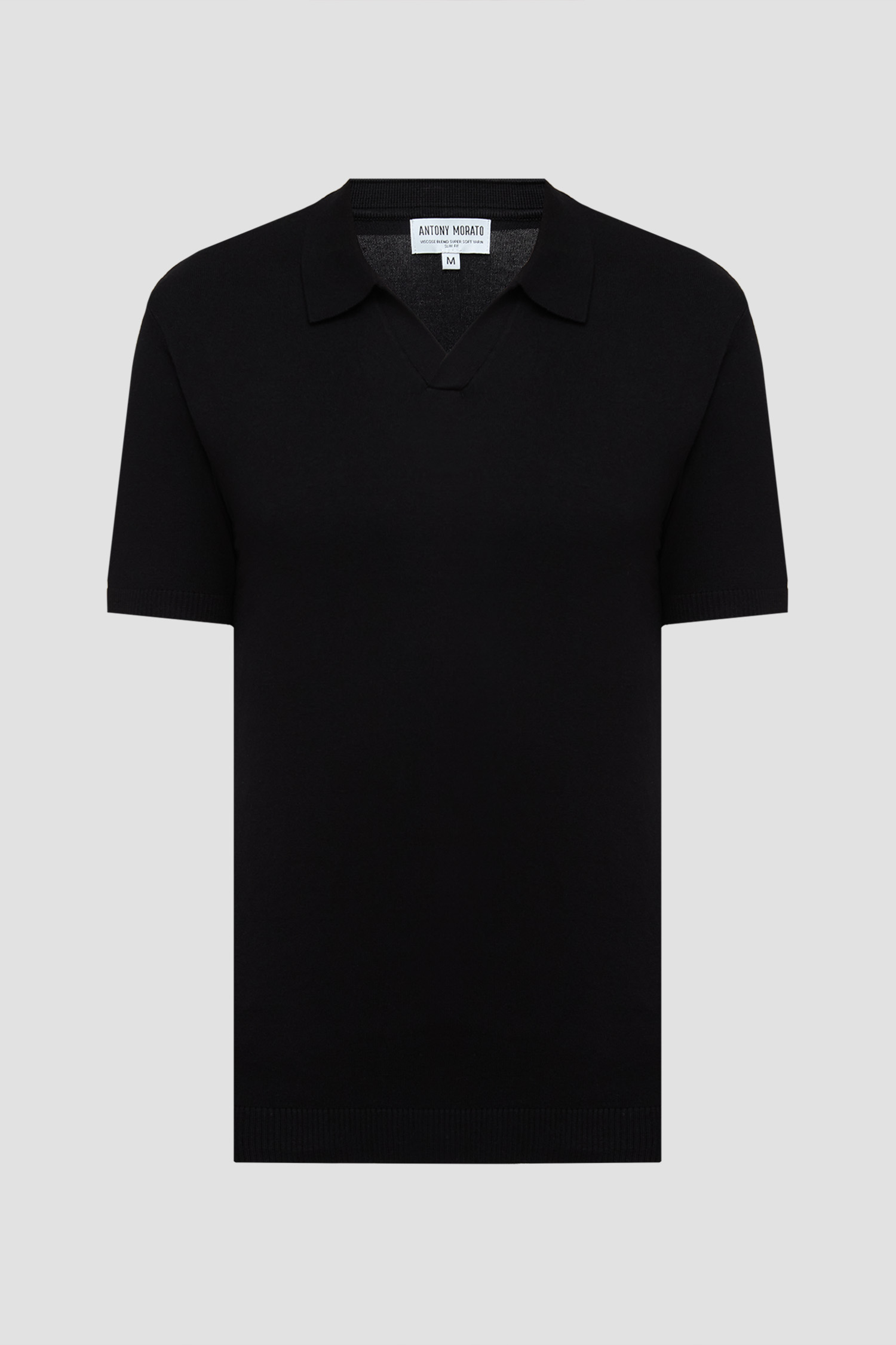 Мужское черное поло Antony Morato MMSW01586.YA500098;9000
