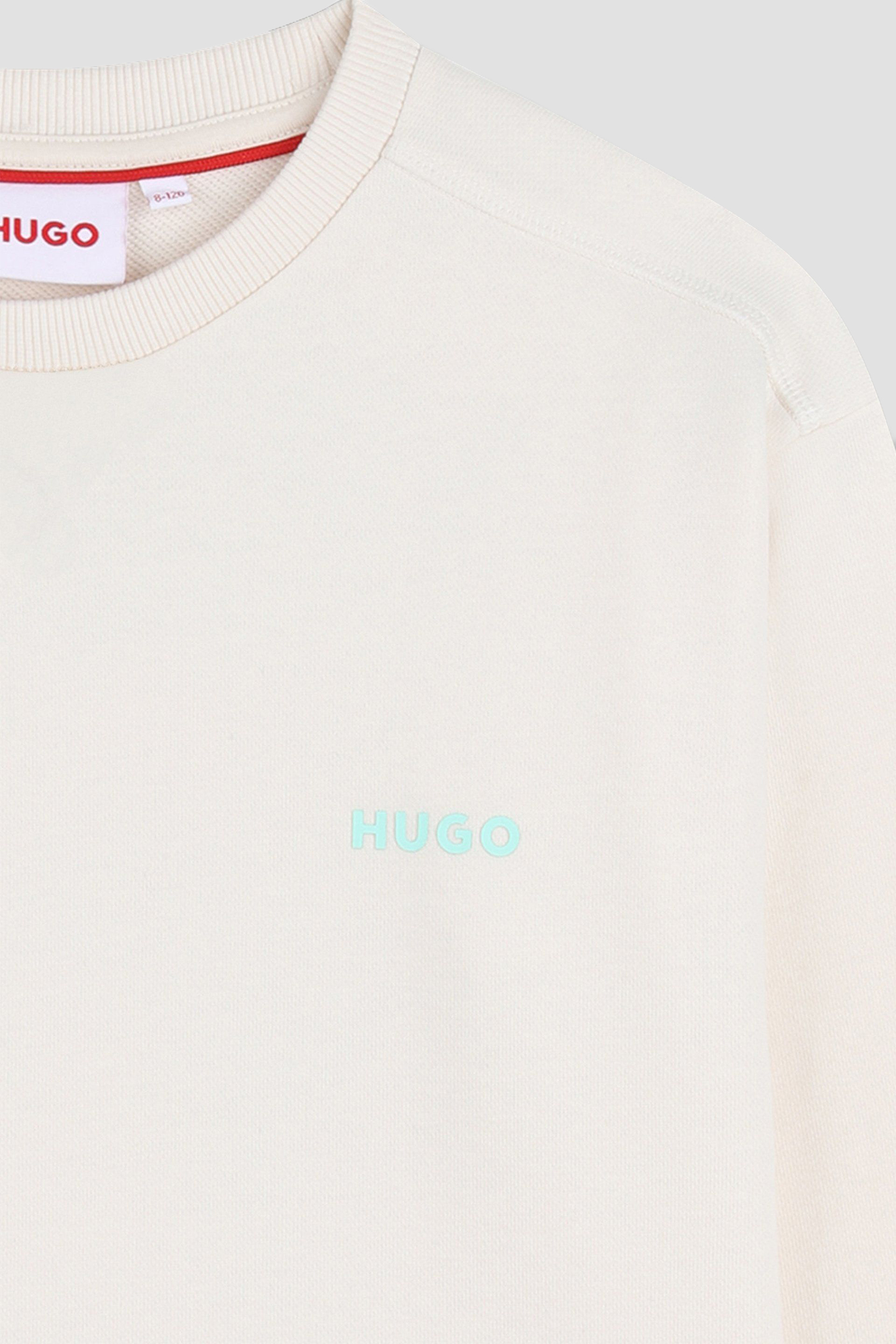 Детский белый свитшот HUGO kids G01024;C153