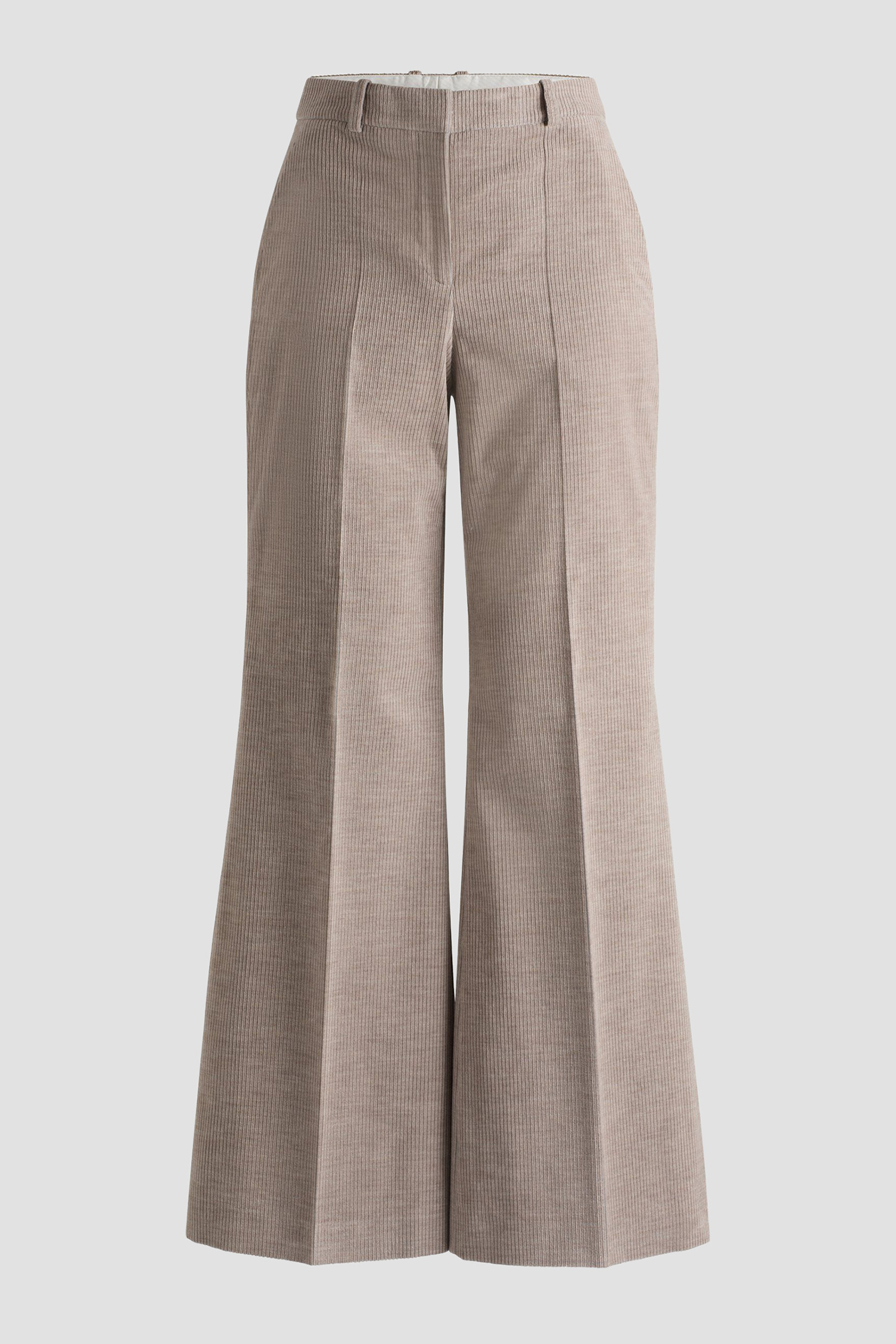 Женские бежевые вельветовые брюки BOSS 50527871;232