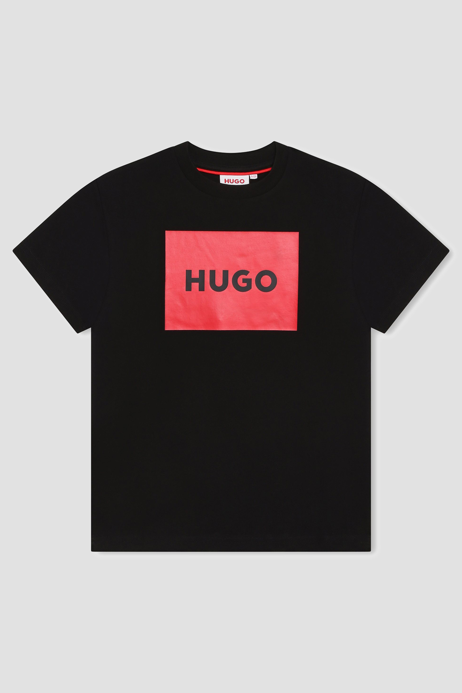 Детская черная футболка HUGO kids G00006;09B