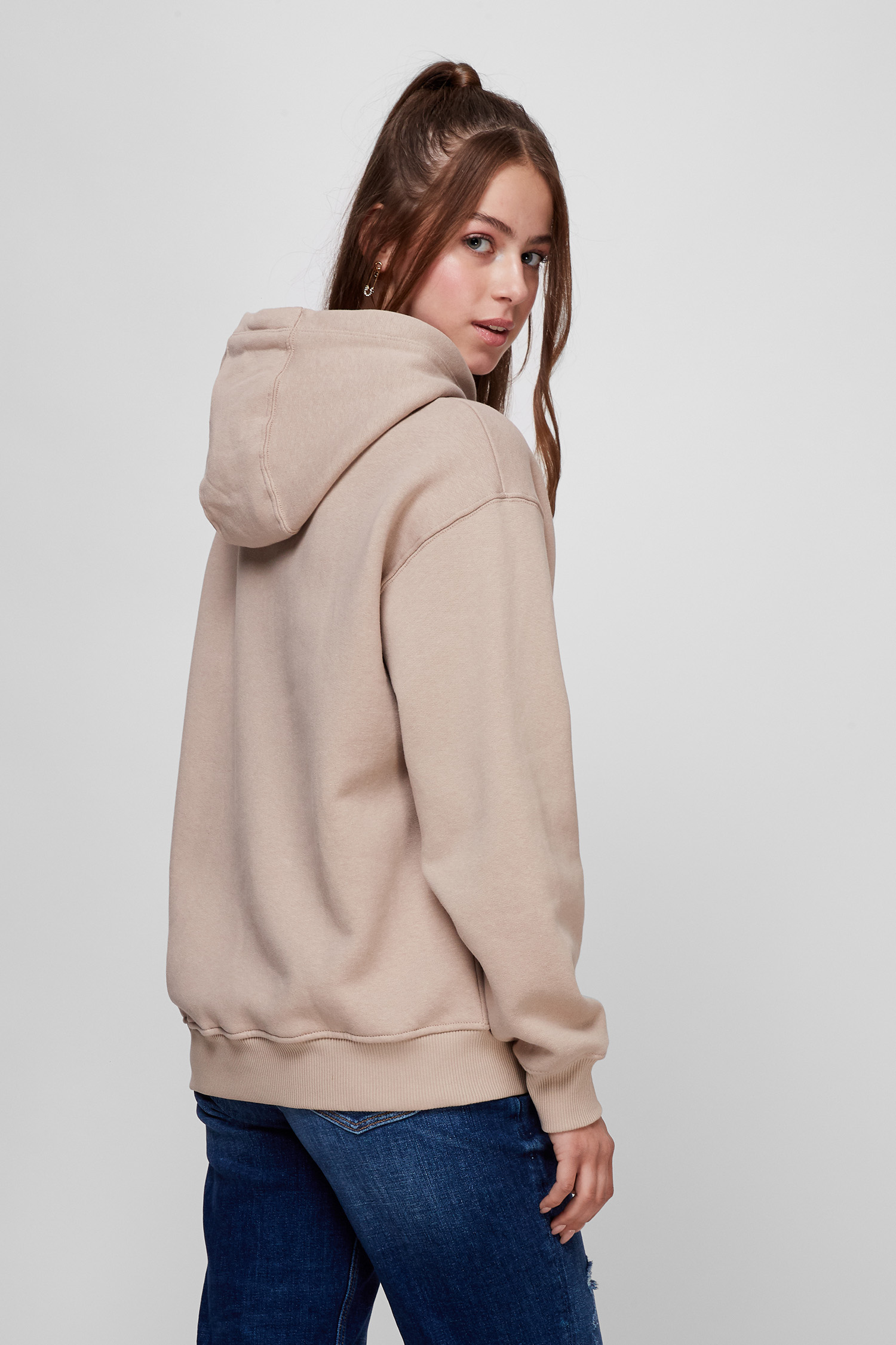 Бежевое худи для девушек Guess O1BA00.K9V31;GDBE — Ultrashop
