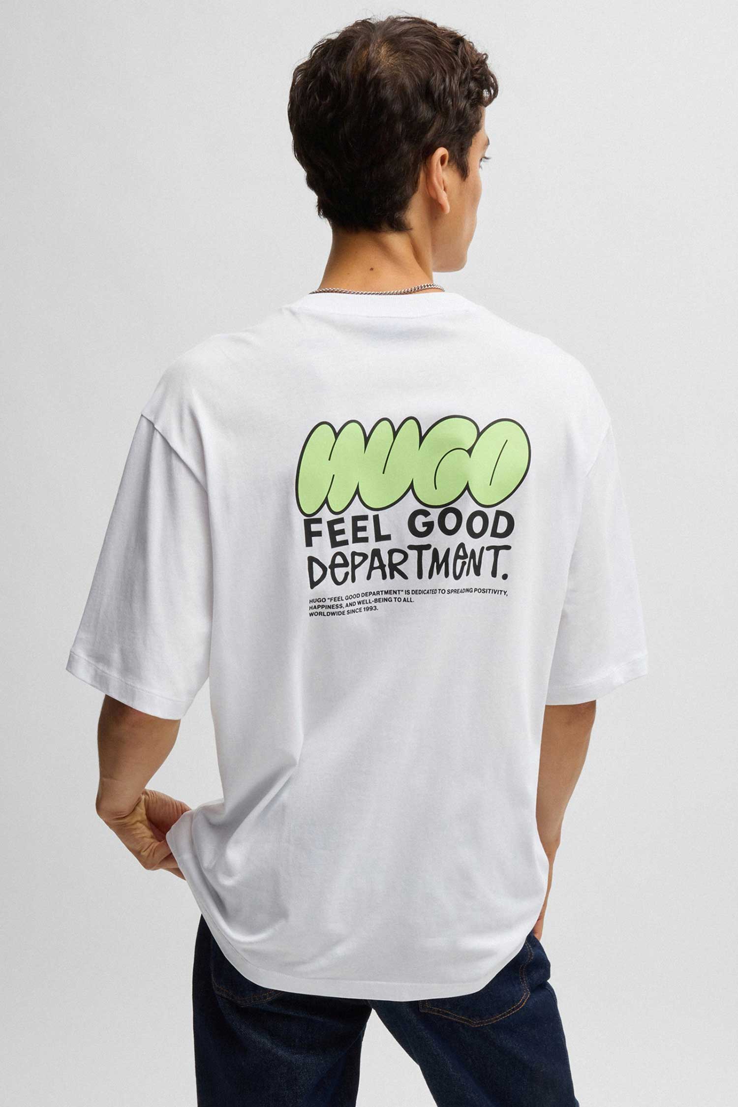 Чоловіча біла футболка HUGO BLUE 50523858;100